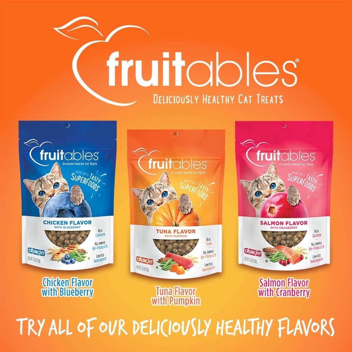 Cat Treats, Healthy Treats for Cats, Low Calorie and Packed with Protein, Crunchy Biscuits, Free of Wheat, Corn and Soy, Made with Real Tuna and Pumpkin, 2.5Oz