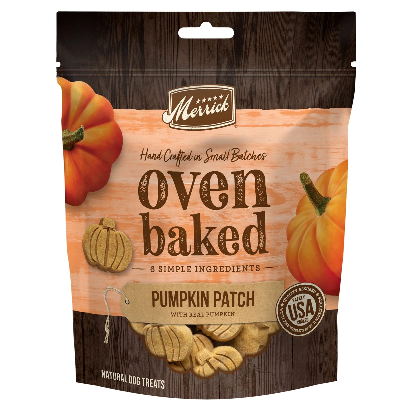Oven Baked Natural Dog Treats with Real Pumpkin Fall Flavor, 11 Oz Pouch