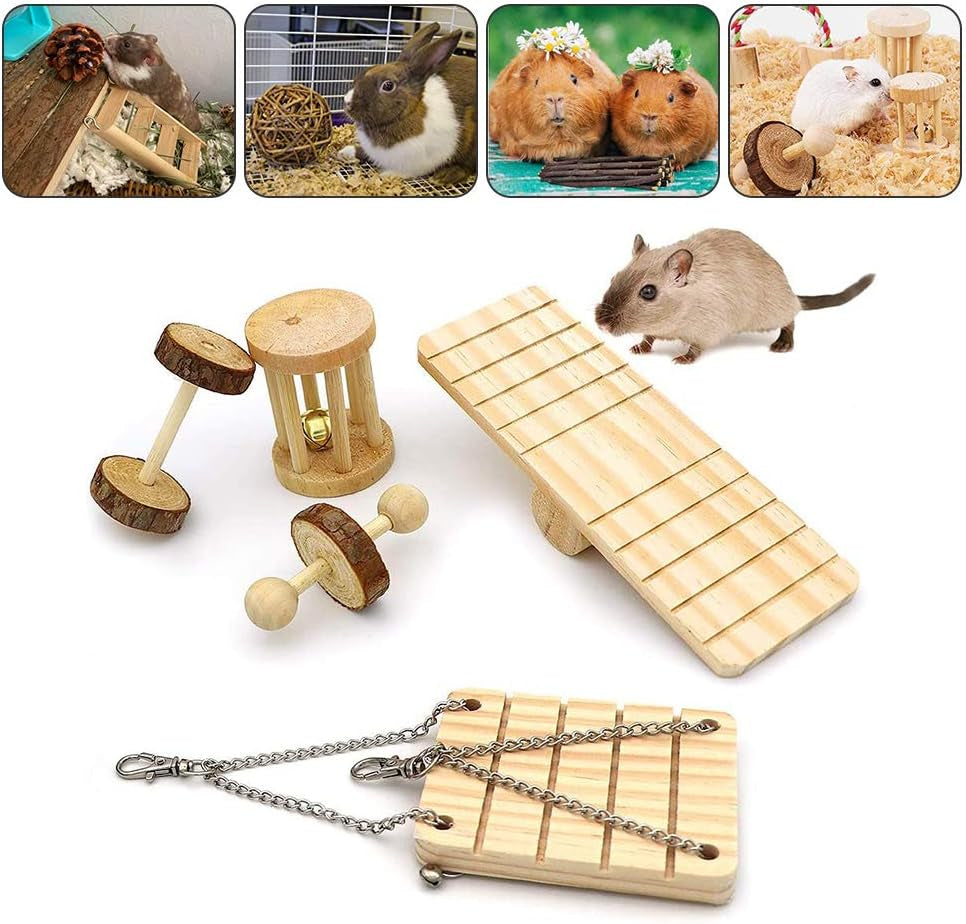 12PCS Hamster Chew Toy Set,Rat Toys Natural Pine Wood,Gerbil,Hamster,Chinchilla'S Favorite Chewing Toy,Toys Accessories,Suitable for Small Pet Chewing and Playing Sports