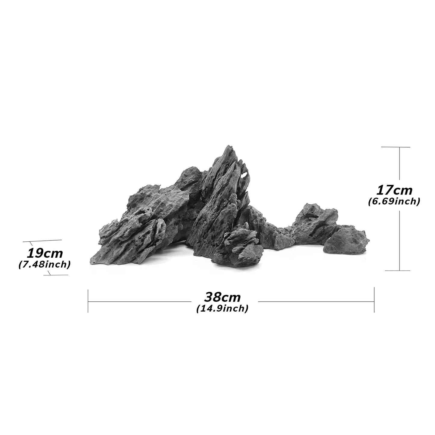 FZONE Aquarium Resin Seiryu Stone Model PH Nature Aquarium Rocks for Aquascaping, Micro-Landscapes