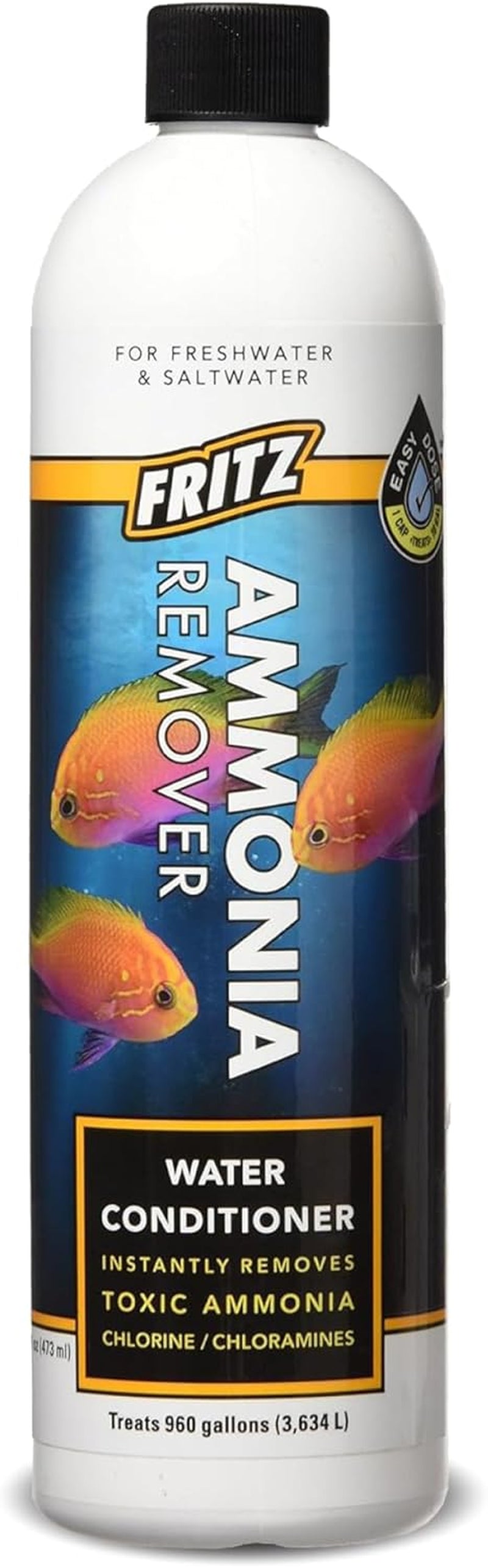 ACCR Water Conditioner Instantly Removes Toxic Ammonia/Chlorine & Chloramines for Fresh & Salt Water Aquariums (16-Ounce)