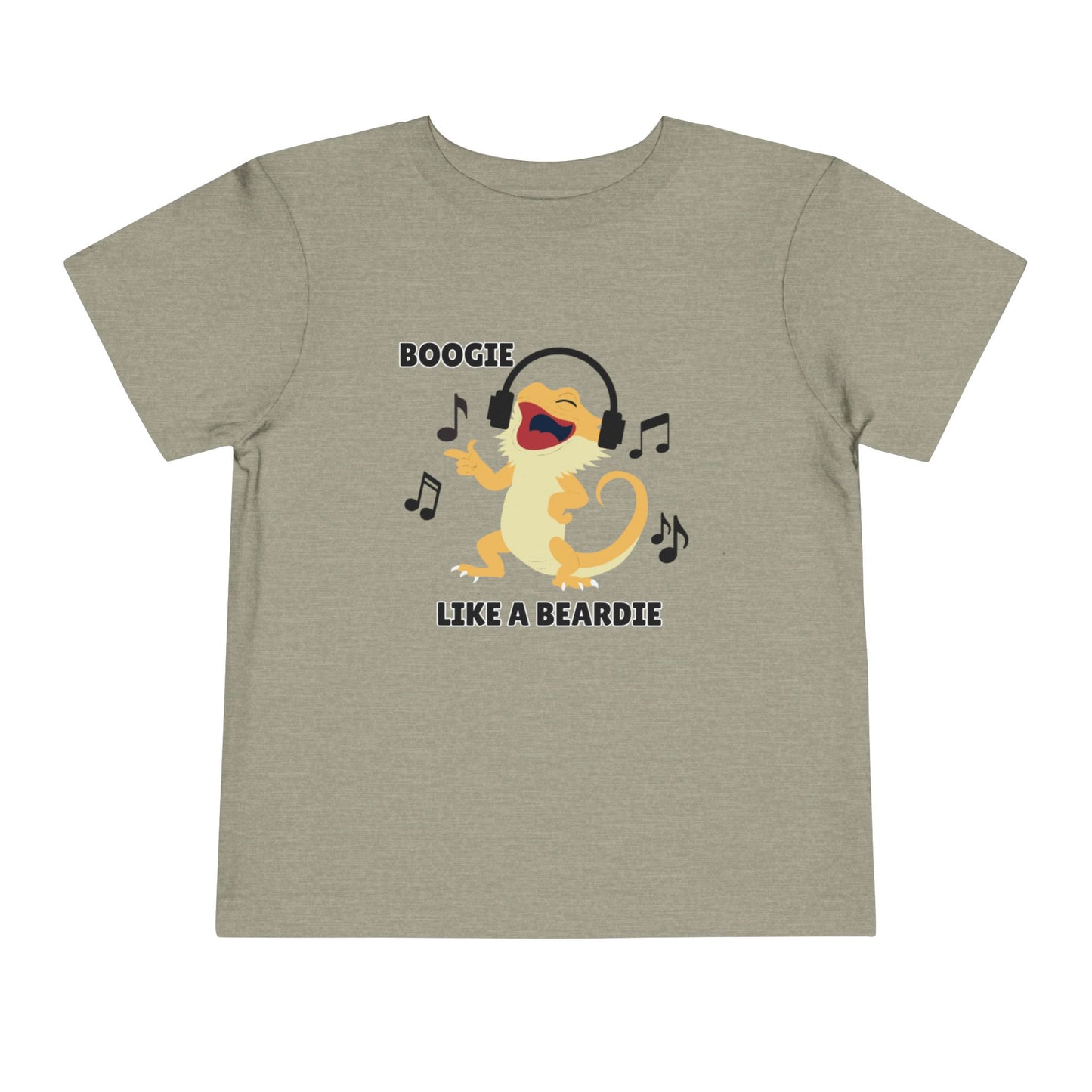 Toddler Sizes: Boogie like a Beardie Bearded Dragon Music Tee - Boogie Like A Beardie, Fun Kids T-Shirt, Playful Party Wear, Gift for Little Ones, Cute Summer Outfit