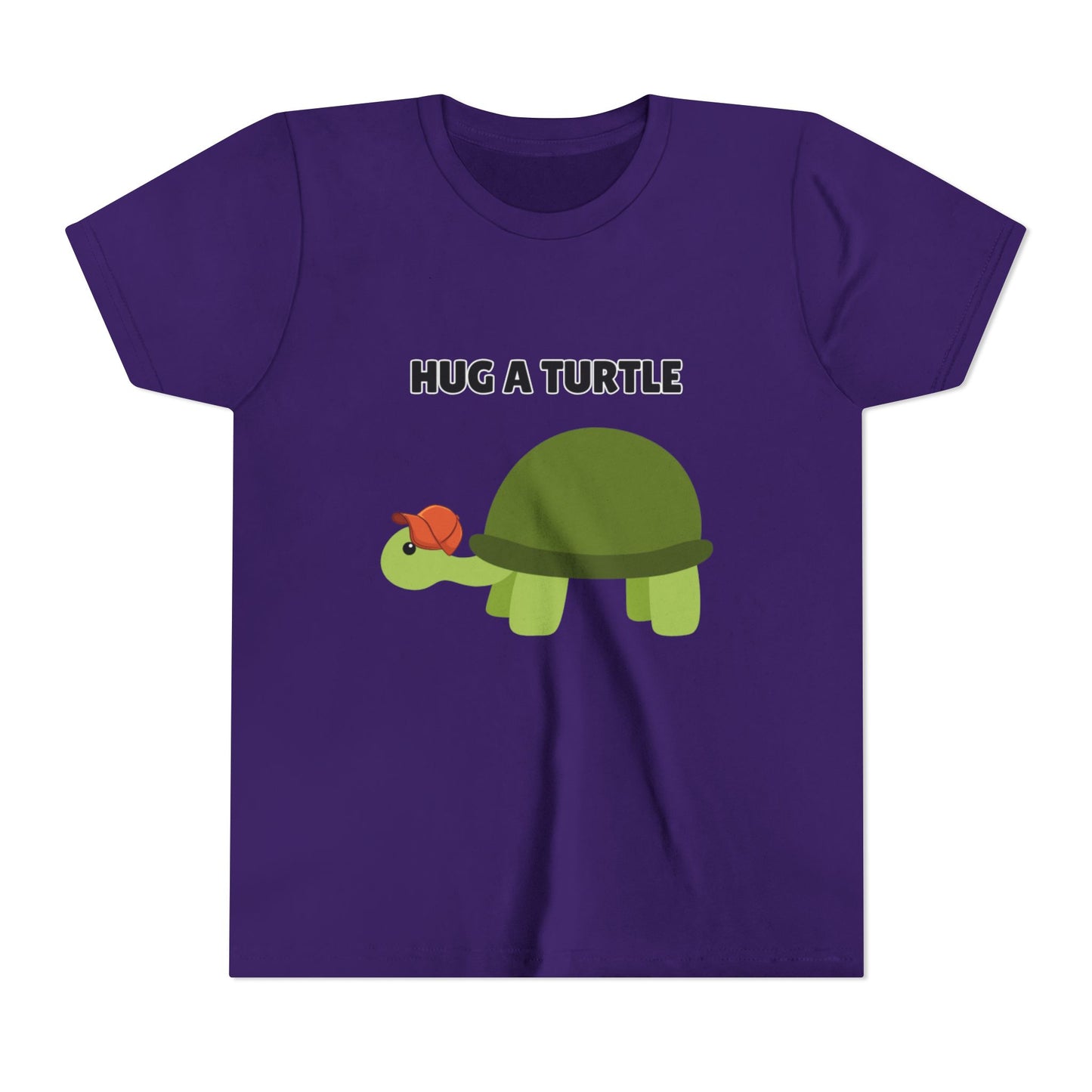 Hug a Turtle Youth Tee - Fun Nature Shirt, Children's Gift, Green Turtle Art, Ocean Conservation, Cute Animal Shirt