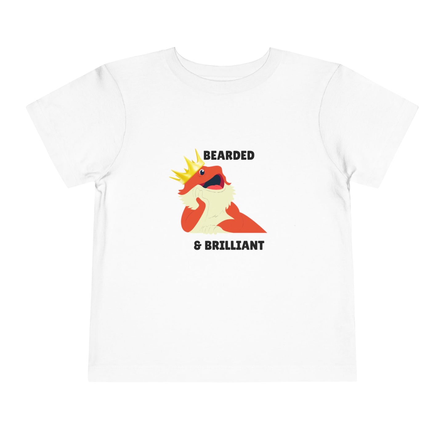 Toddler Sizes: Bearded & Brilliant Bearded Dragon Crown Toddler Tee - Fun Kids Reptile T-Shirt, Playdate Outfit, Unique Toddler Fashion, Cute Child's Clothing