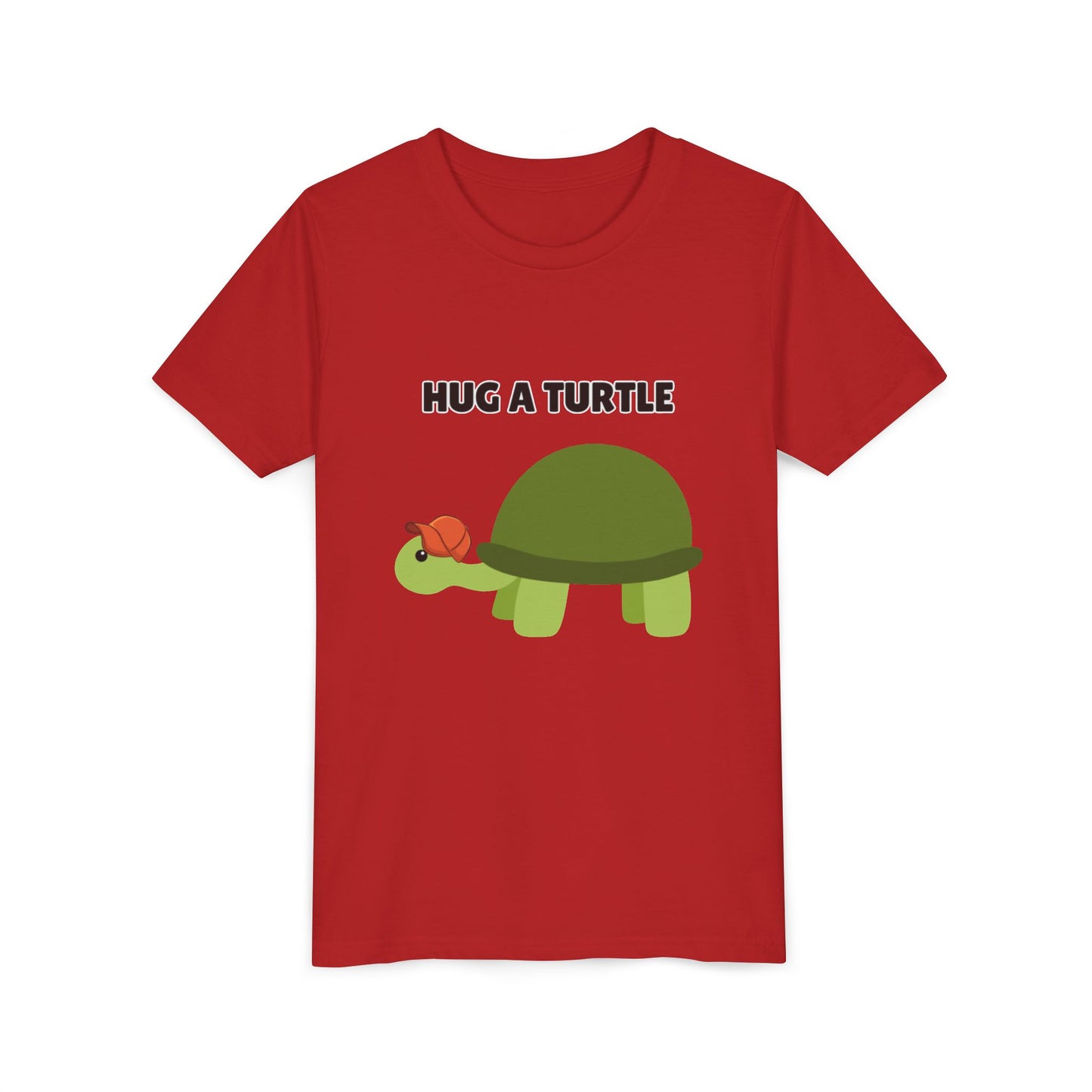 Hug a Turtle Youth Tee - Fun Nature Shirt, Children's Gift, Green Turtle Art, Ocean Conservation, Cute Animal Shirt