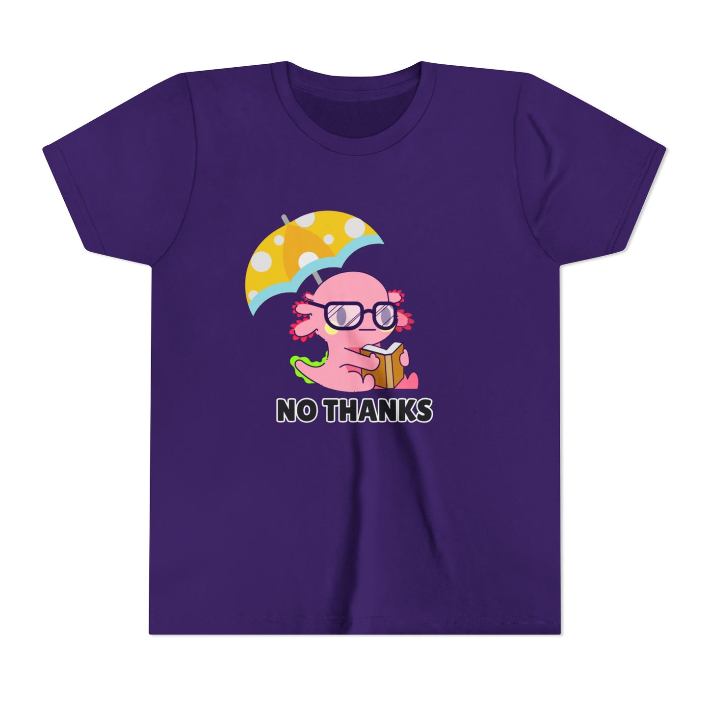 Axolotl "No Thanks" Umbrella Youth Short Sleeve Tee