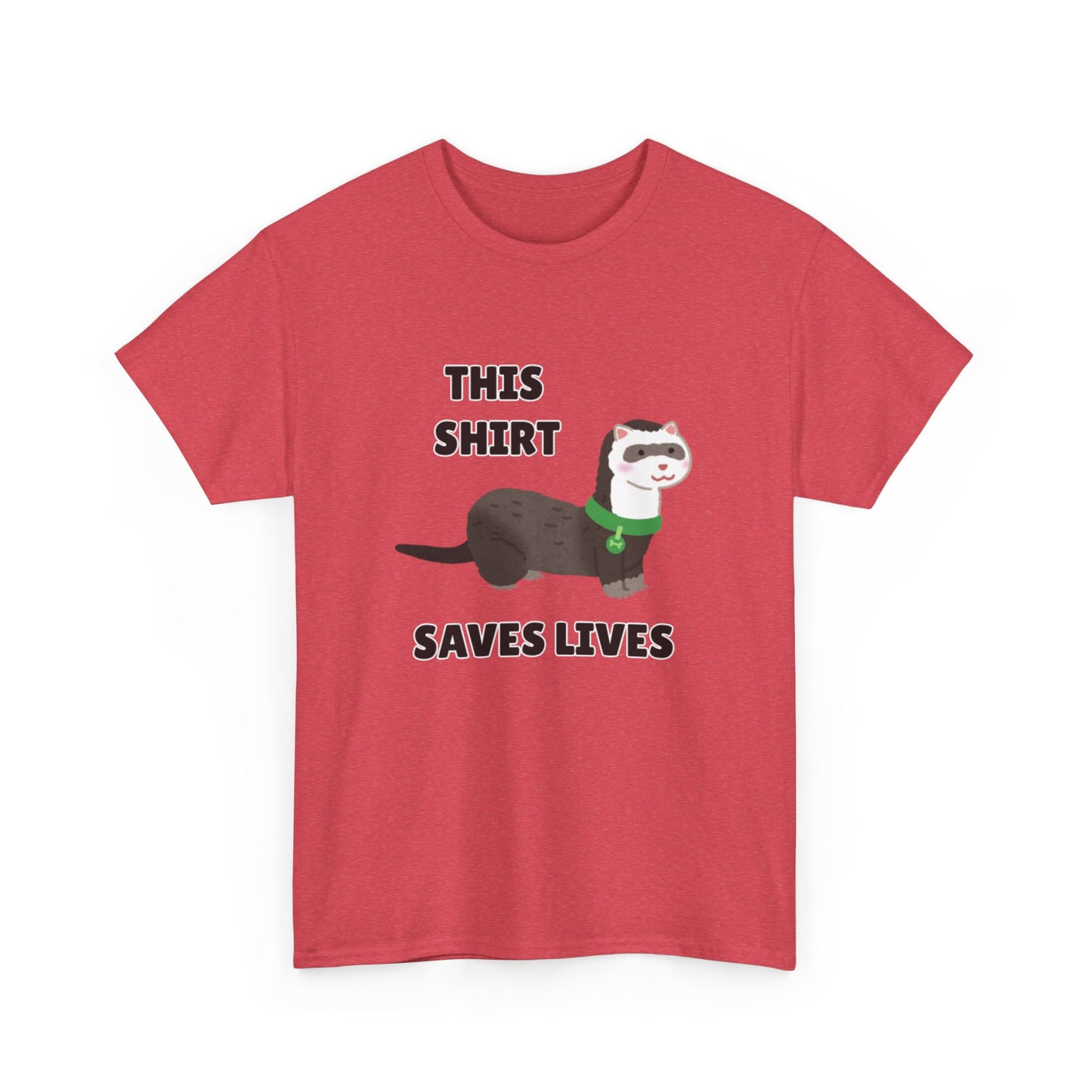 Adult Sizes: This Shirt Saves Lives Cute Animal Rescue Tee, Funny T-Shirt for Animal Lovers, Gift for Pet Adoption, Eco-Friendly Humor Shirt, Unique Casual Wear