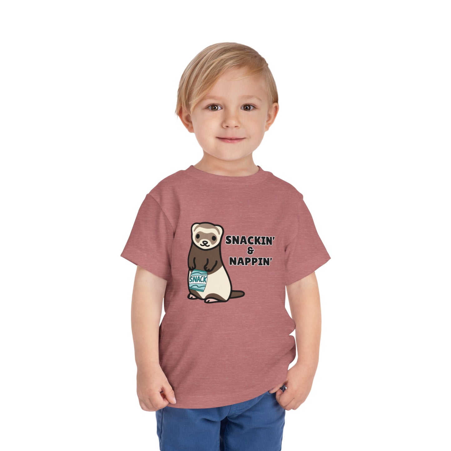 Toddler Sizes: Snackin' and Nappin' Ferret T-Shirt, Adorable Toddler Tee - Snackin' & Nappin', Ferrets, Snacks, Cute Kids Shirt, Birthday Gift, Nursery Wear, Fun Toddler Apparel