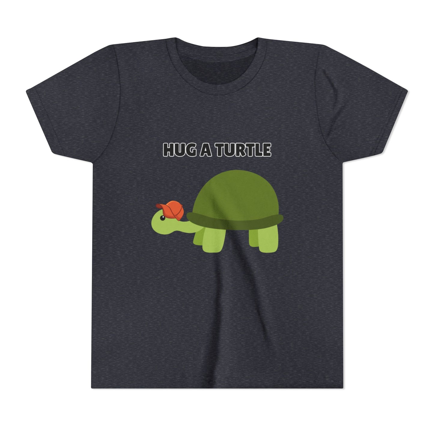 Hug a Turtle Youth Tee - Fun Nature Shirt, Children's Gift, Green Turtle Art, Ocean Conservation, Cute Animal Shirt