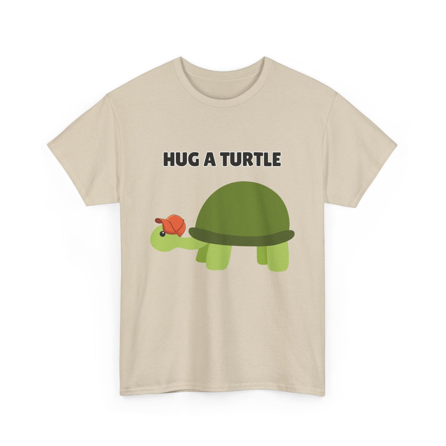 Adult Sizes: Hug a Turtle Unisex Tee | Cute Animal Shirt, Eco-Friendly Fashion, Turtle Lover Gift, Sustainable Apparel, Fun Graphic Tee