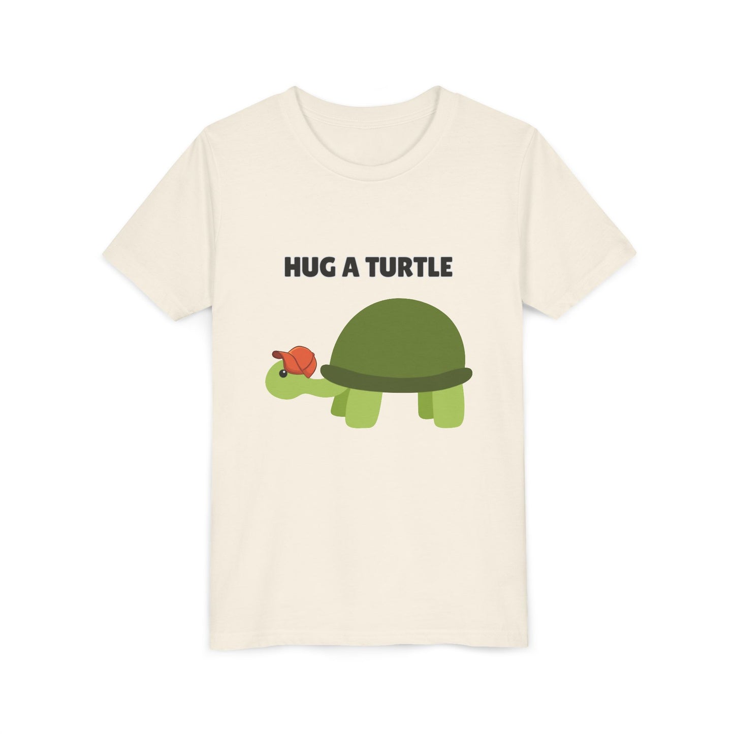 Hug a Turtle Youth Tee - Fun Nature Shirt, Children's Gift, Green Turtle Art, Ocean Conservation, Cute Animal Shirt