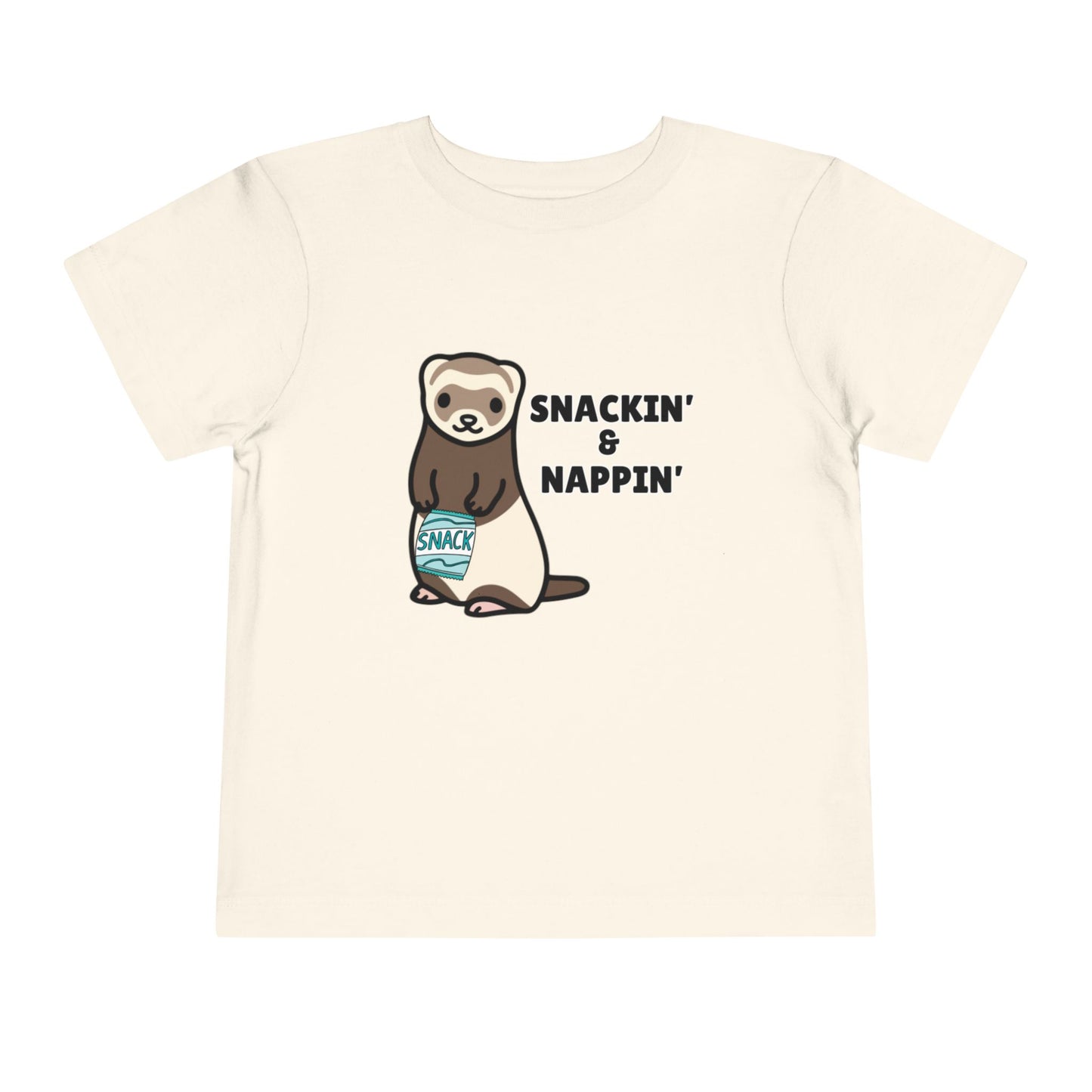 Toddler Sizes: Snackin' and Nappin' Ferret T-Shirt, Adorable Toddler Tee - Snackin' & Nappin', Ferrets, Snacks, Cute Kids Shirt, Birthday Gift, Nursery Wear, Fun Toddler Apparel