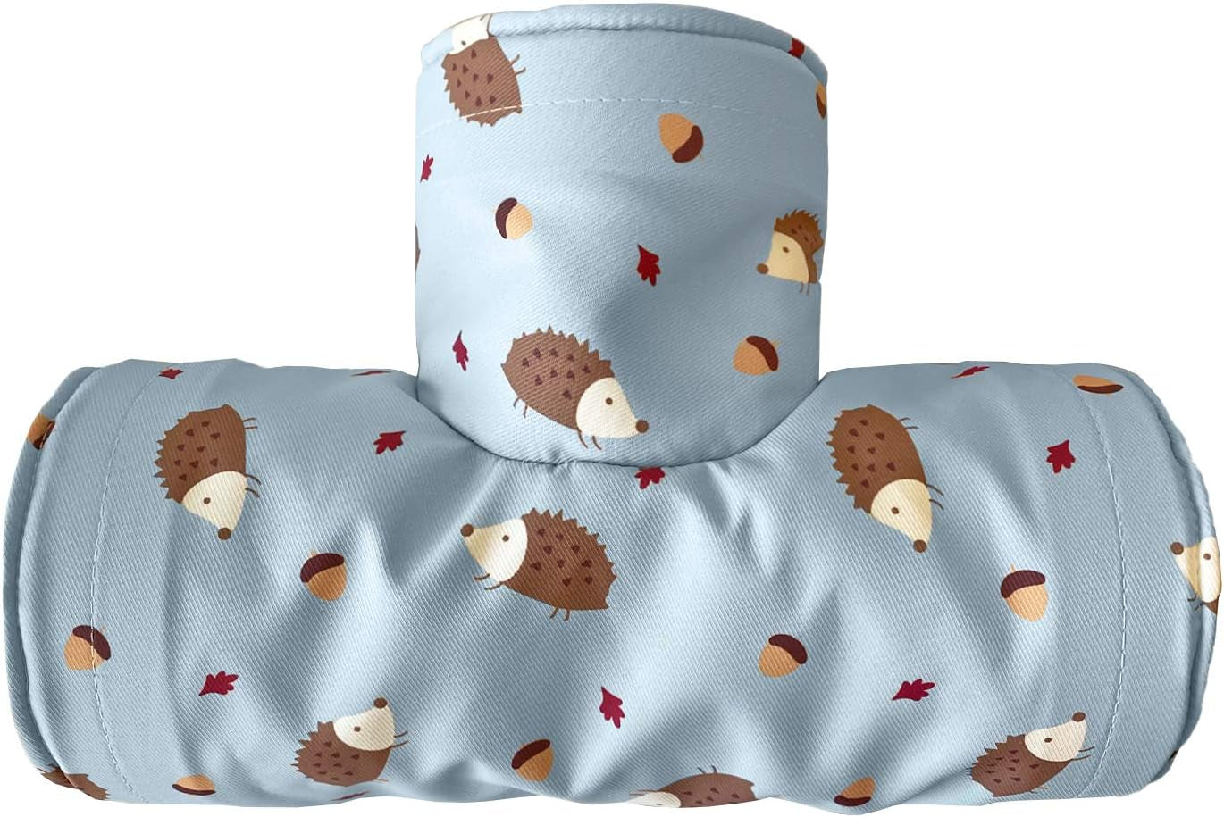 Handmade Fleece 3-Way Small Animal Tunnel Collapsible Pet Play Toy Tunnel Tube for Dwarf Rabbit Hamster Guinea Pig Toys Chinchilla Sugar Glider Hedgehog Hideout Cave (Blue)