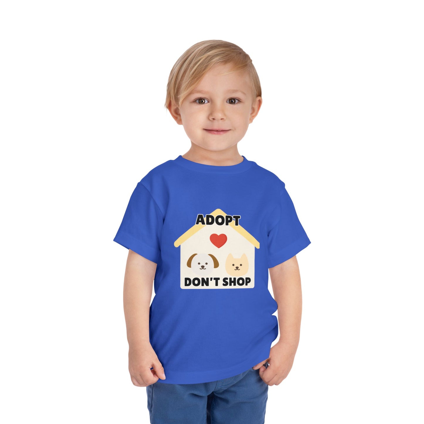Toddler Sizes: Adopt Don't Shop Toddler Tee, Animal Rescue, Cute Animal Lover Shirt, Kids Apparel, Pet Adoption Awareness, Gift for Animal Lovers