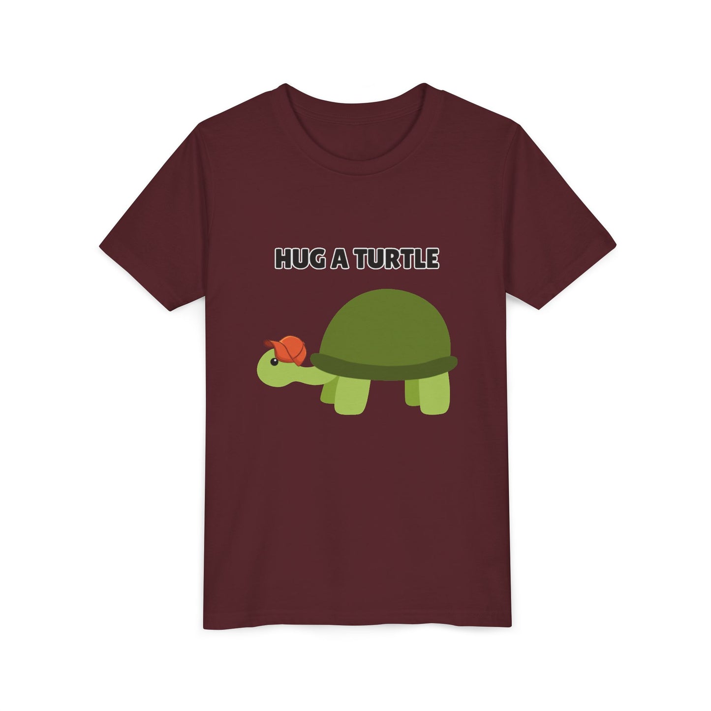 Hug a Turtle Youth Tee - Fun Nature Shirt, Children's Gift, Green Turtle Art, Ocean Conservation, Cute Animal Shirt