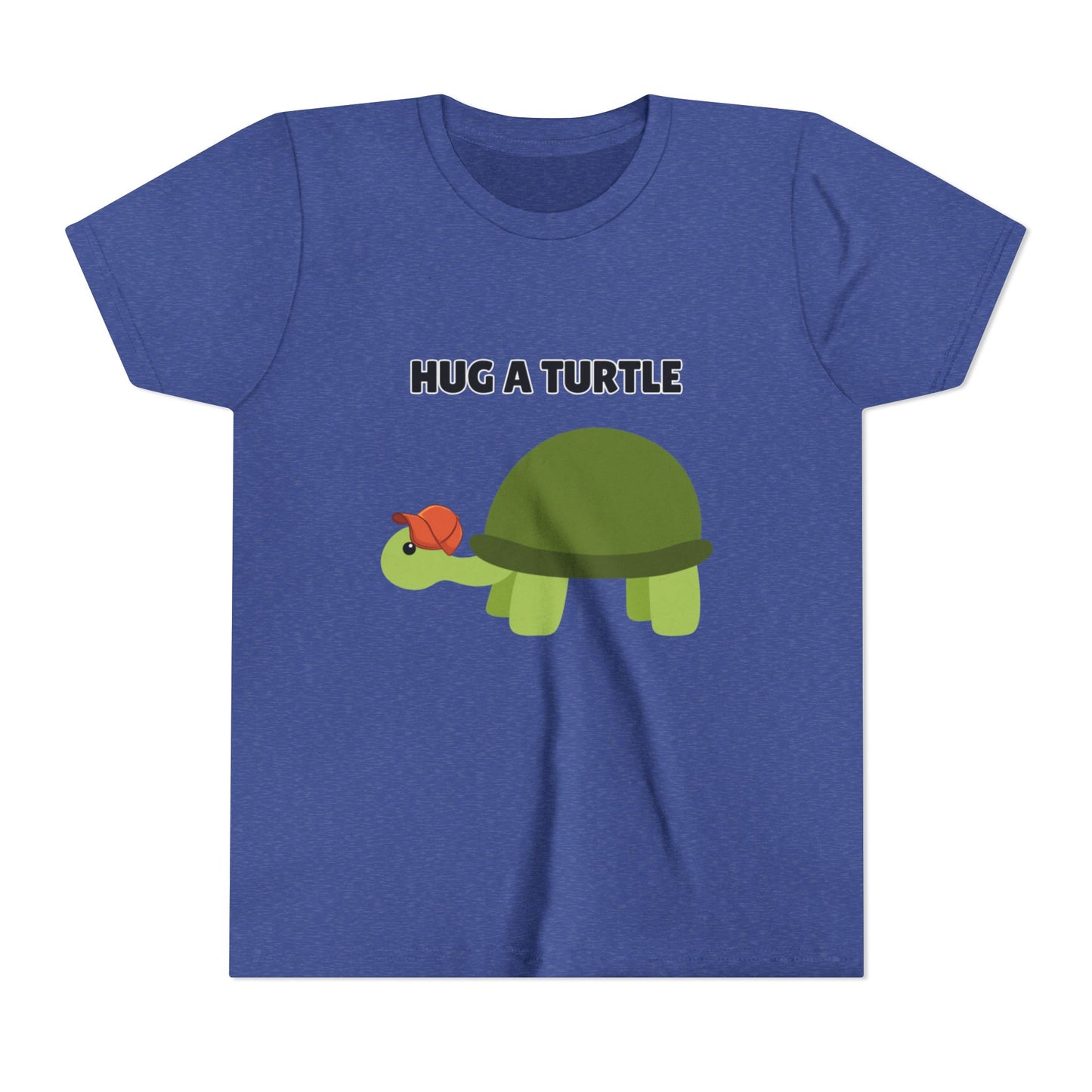 Hug a Turtle Youth Tee - Fun Nature Shirt, Children's Gift, Green Turtle Art, Ocean Conservation, Cute Animal Shirt