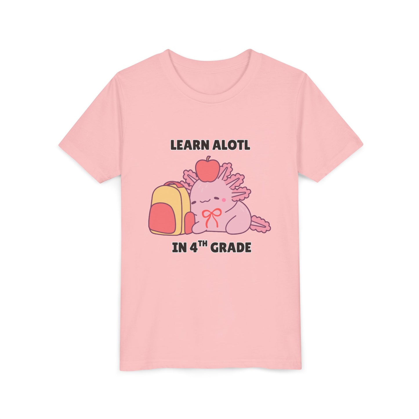 Learn Alotl in -- Grade (Customizable) Axolotl Back to School Youth Short Sleeve Tee