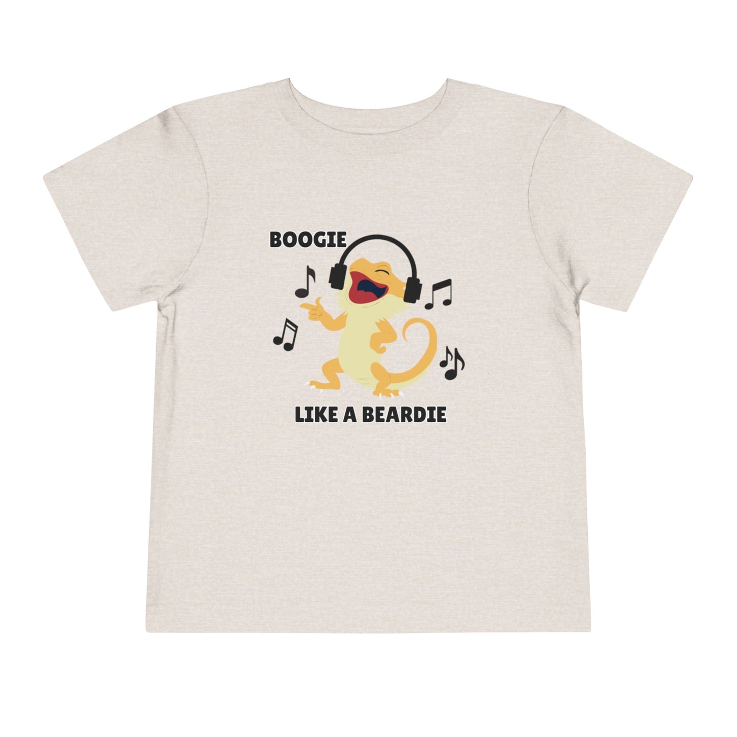 Toddler Sizes: Boogie like a Beardie Bearded Dragon Music Tee - Boogie Like A Beardie, Fun Kids T-Shirt, Playful Party Wear, Gift for Little Ones, Cute Summer Outfit
