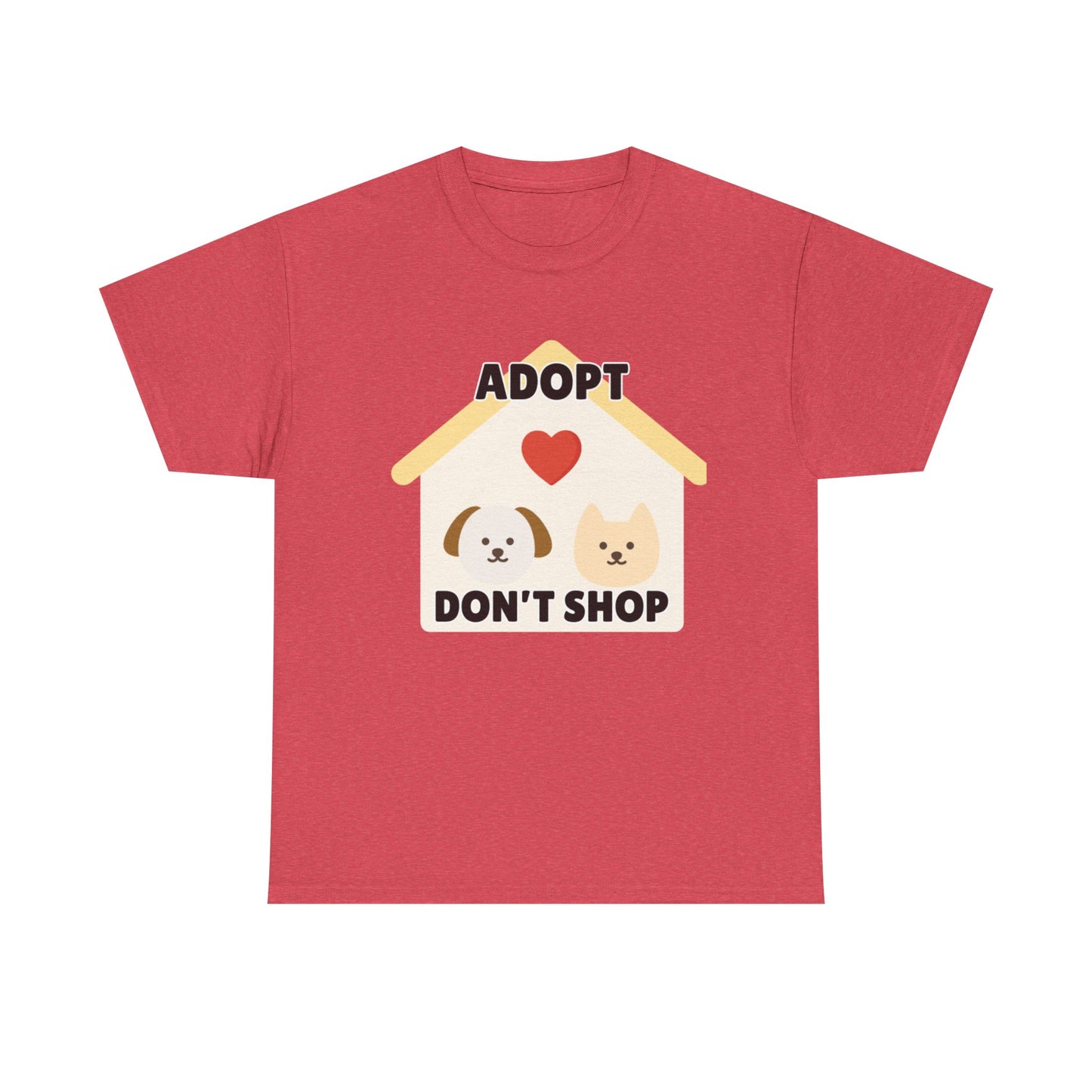 Adult Sizes: Adopt Don't Shop Tee, Animal Lover T-Shirt, Animal Rescue Pet Adoption Awareness Shirt, Unisex Cotton T-Shirt, Gift for Dog Lovers