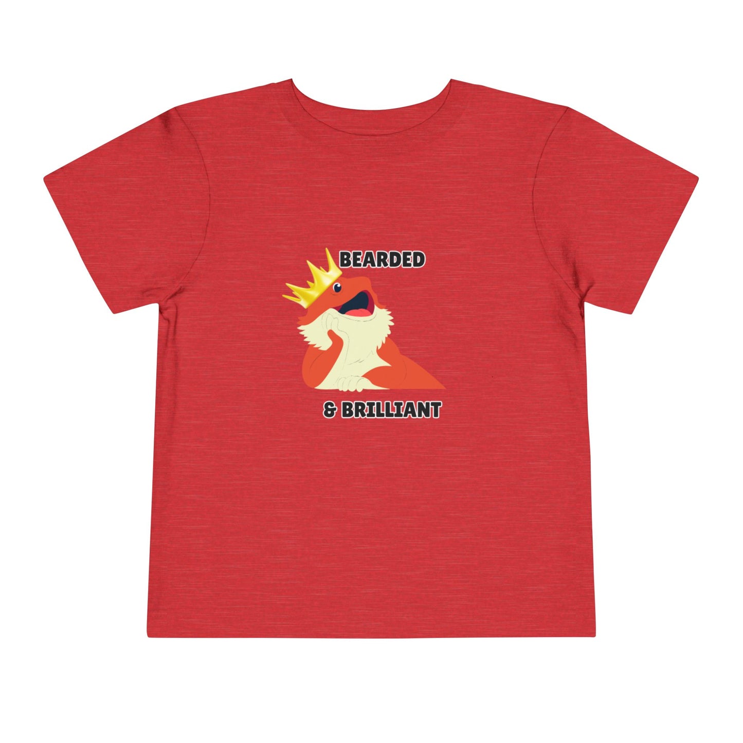 Toddler Sizes: Bearded & Brilliant Bearded Dragon Crown Toddler Tee - Fun Kids Reptile T-Shirt, Playdate Outfit, Unique Toddler Fashion, Cute Child's Clothing