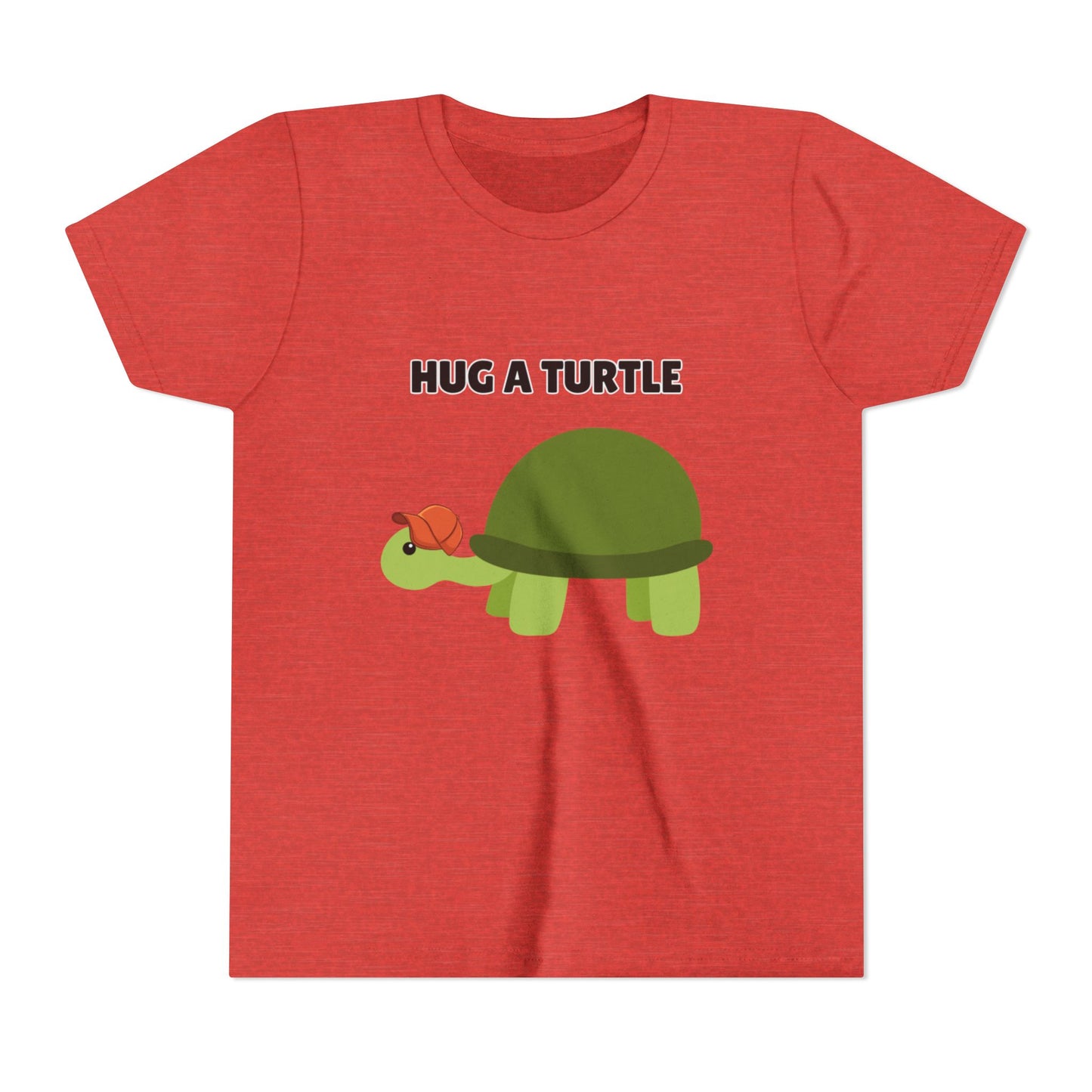 Hug a Turtle Youth Tee - Fun Nature Shirt, Children's Gift, Green Turtle Art, Ocean Conservation, Cute Animal Shirt