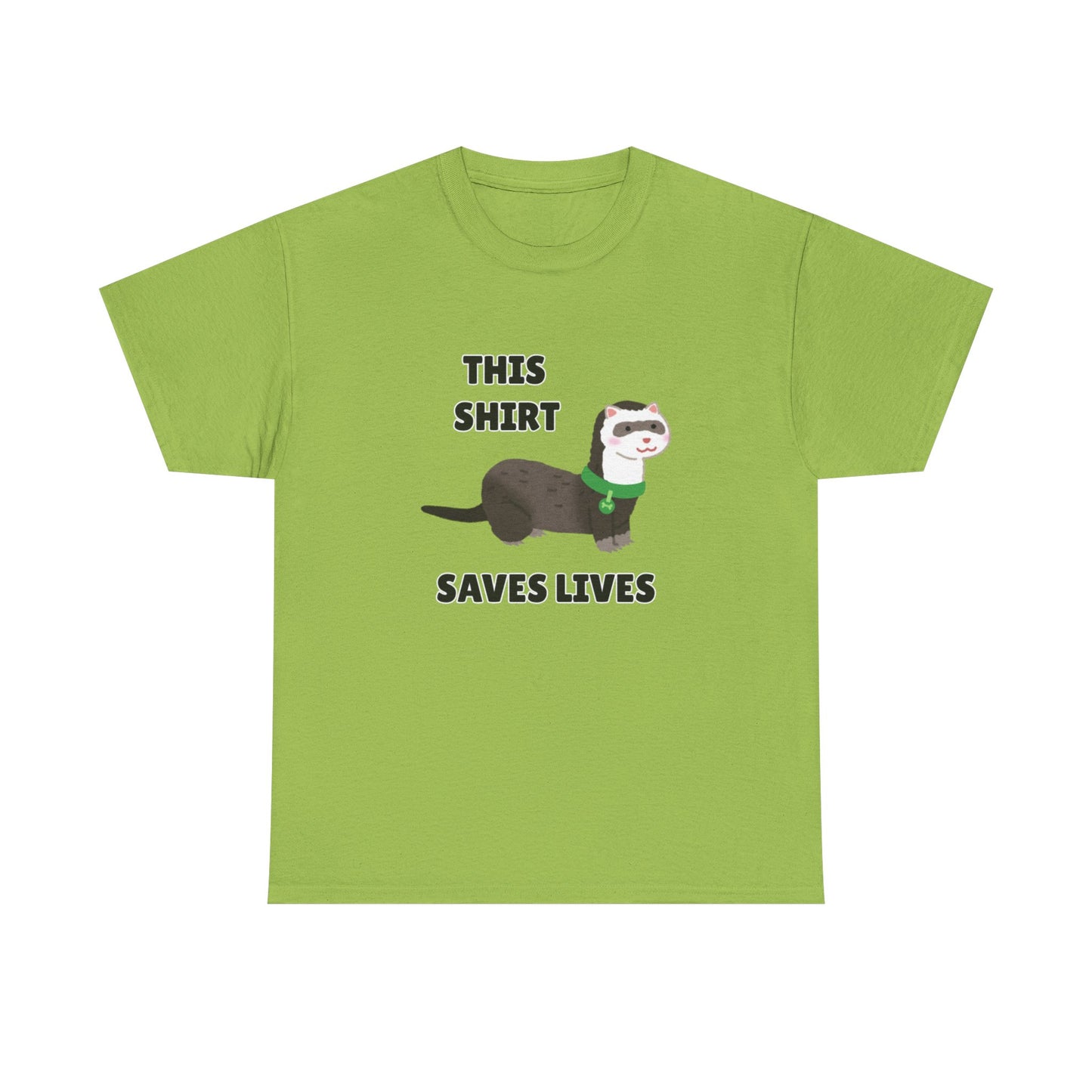 Adult Sizes: This Shirt Saves Lives Cute Animal Rescue Tee, Funny T-Shirt for Animal Lovers, Gift for Pet Adoption, Eco-Friendly Humor Shirt, Unique Casual Wear