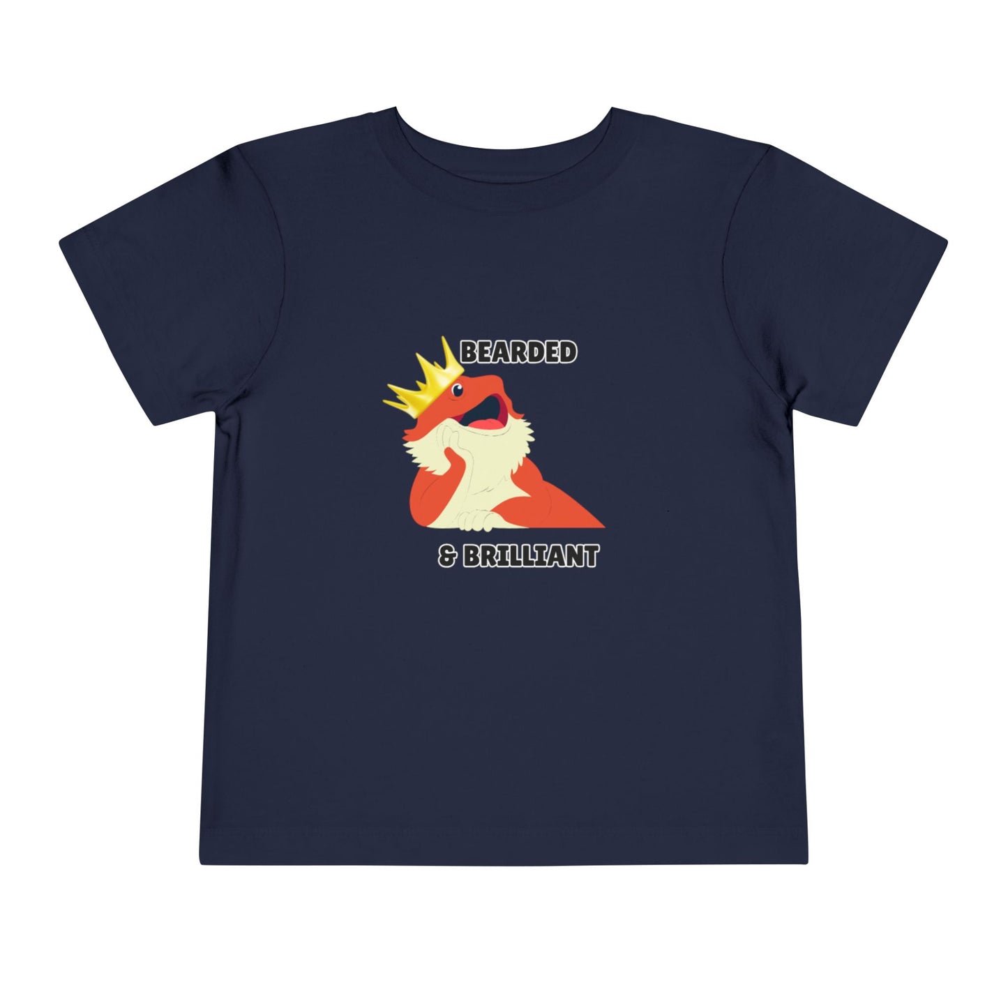 Toddler Sizes: Bearded & Brilliant Bearded Dragon Crown Toddler Tee - Fun Kids Reptile T-Shirt, Playdate Outfit, Unique Toddler Fashion, Cute Child's Clothing