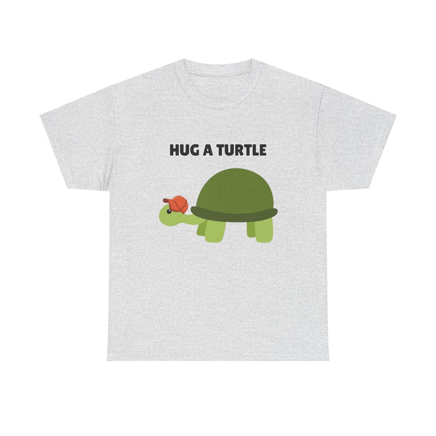 Adult Sizes: Hug a Turtle Unisex Tee | Cute Animal Shirt, Eco-Friendly Fashion, Turtle Lover Gift, Sustainable Apparel, Fun Graphic Tee