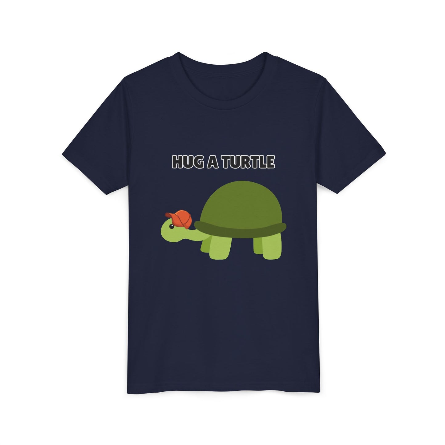 Hug a Turtle Youth Tee - Fun Nature Shirt, Children's Gift, Green Turtle Art, Ocean Conservation, Cute Animal Shirt