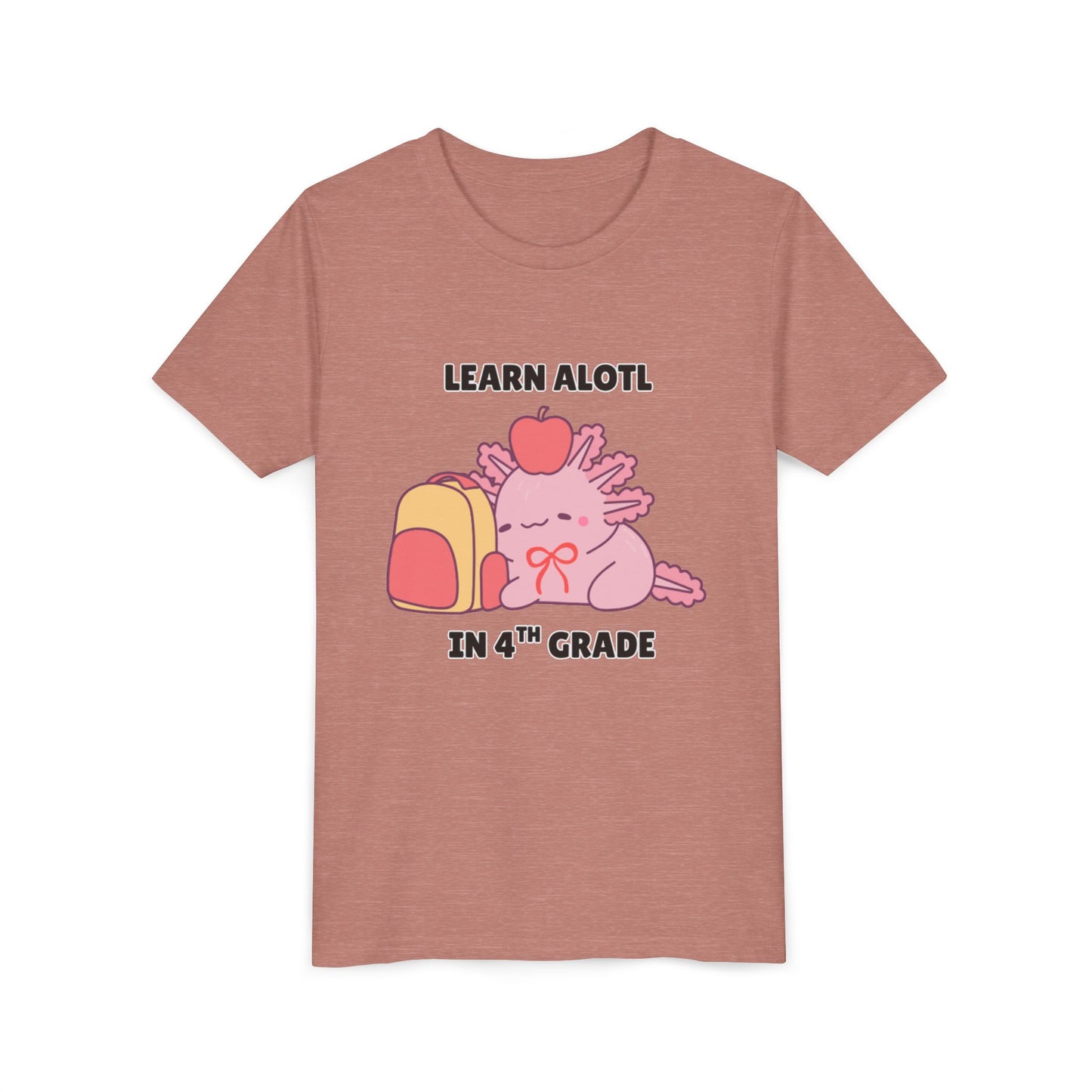 Learn Alotl in -- Grade (Customizable) Axolotl Back to School Youth Short Sleeve Tee