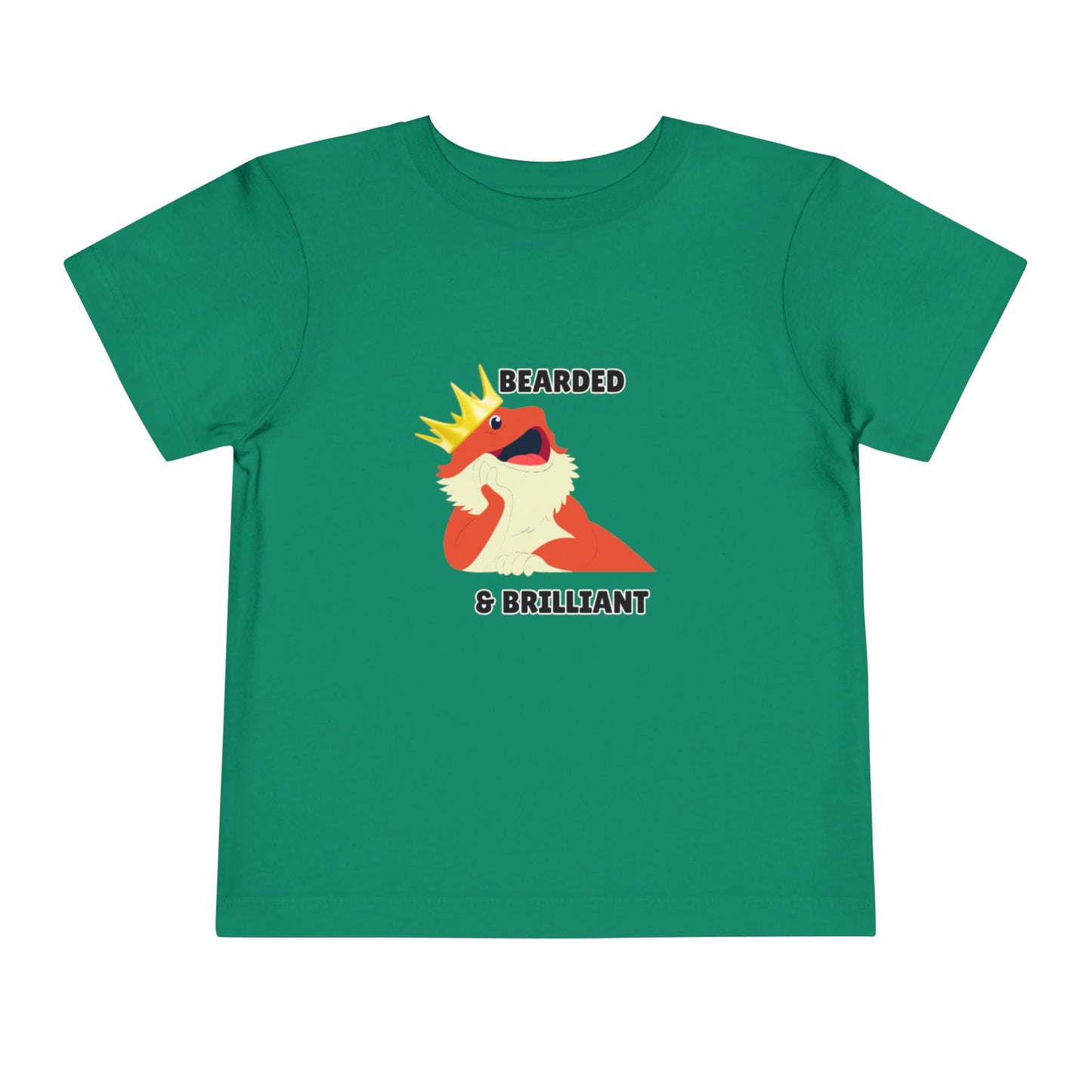 Toddler Sizes: Bearded & Brilliant Bearded Dragon Crown Toddler Tee - Fun Kids Reptile T-Shirt, Playdate Outfit, Unique Toddler Fashion, Cute Child's Clothing