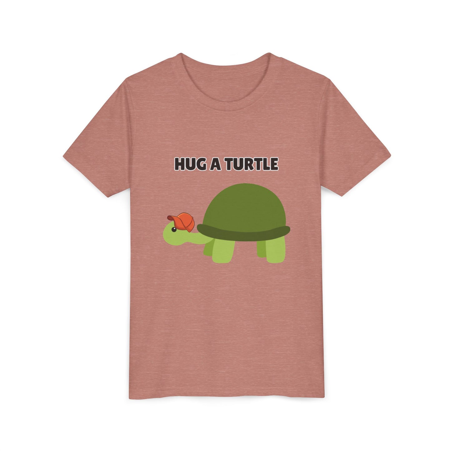 Hug a Turtle Youth Tee - Fun Nature Shirt, Children's Gift, Green Turtle Art, Ocean Conservation, Cute Animal Shirt