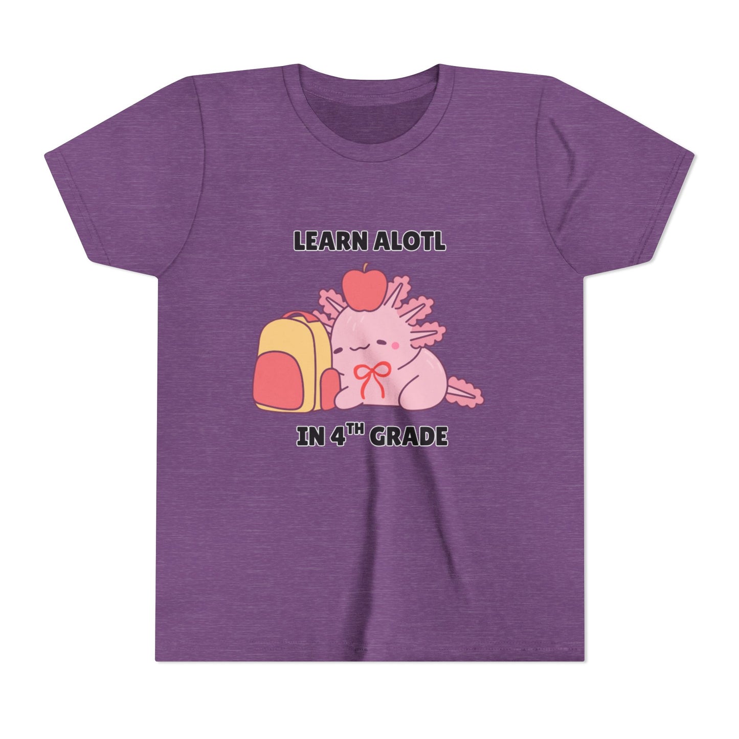 Learn Alotl in -- Grade (Customizable) Axolotl Back to School Youth Short Sleeve Tee