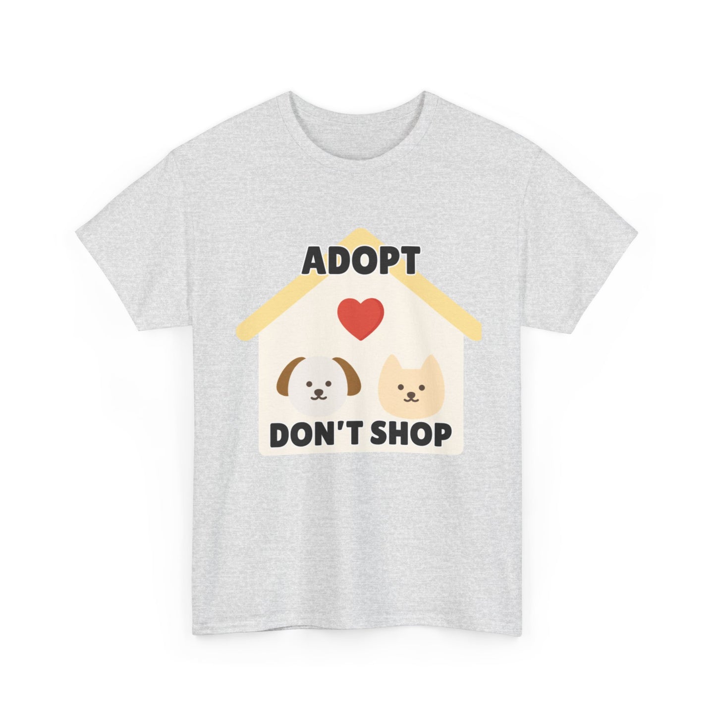 Adult Sizes: Adopt Don't Shop Tee, Animal Lover T-Shirt, Animal Rescue Pet Adoption Awareness Shirt, Unisex Cotton T-Shirt, Gift for Dog Lovers