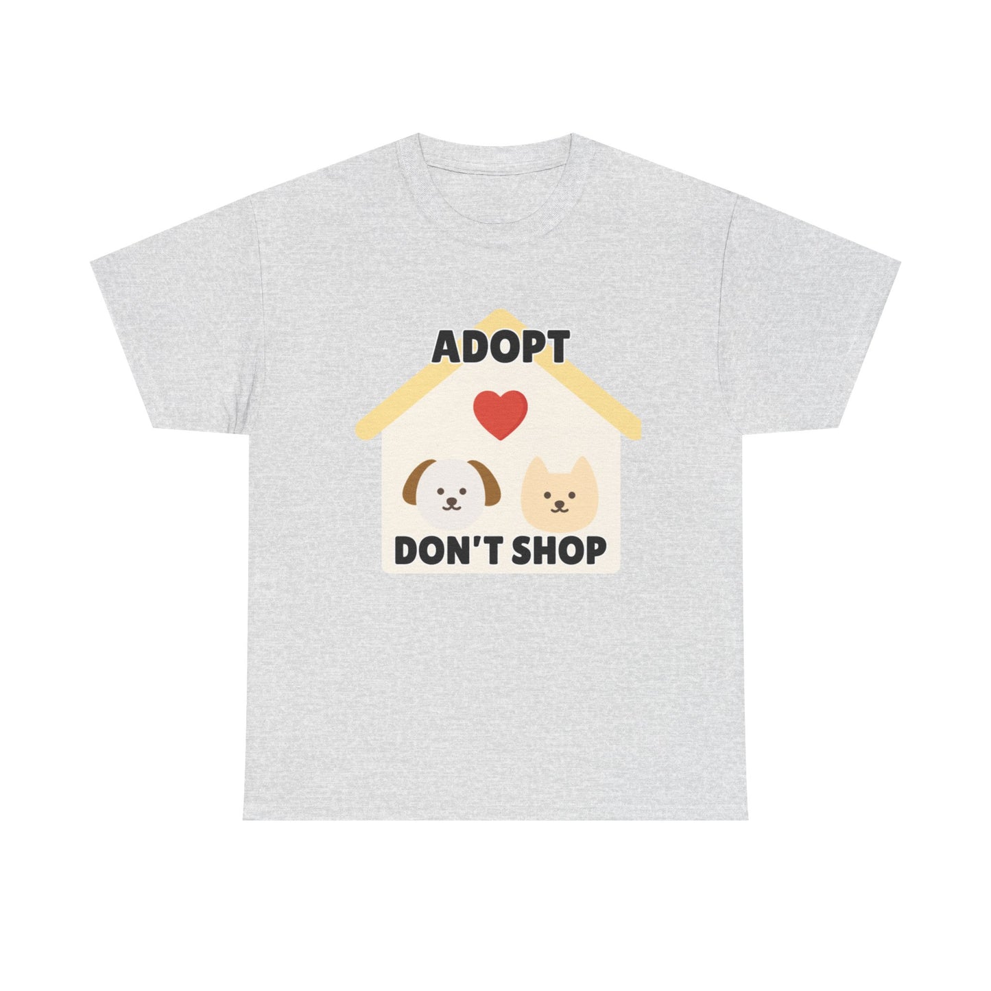 Adult Sizes: Adopt Don't Shop Tee, Animal Lover T-Shirt, Animal Rescue Pet Adoption Awareness Shirt, Unisex Cotton T-Shirt, Gift for Dog Lovers