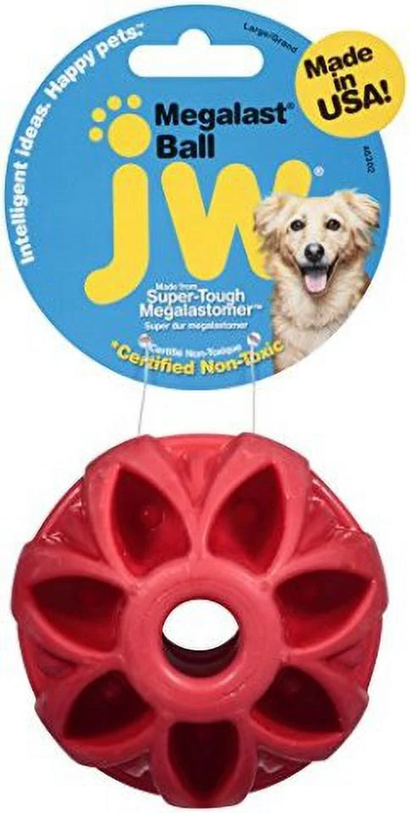 Megalast Ball Non-Toxic Megalastomer Recyclable Floating Dog Toy, Assorted, Large, Pack of 1