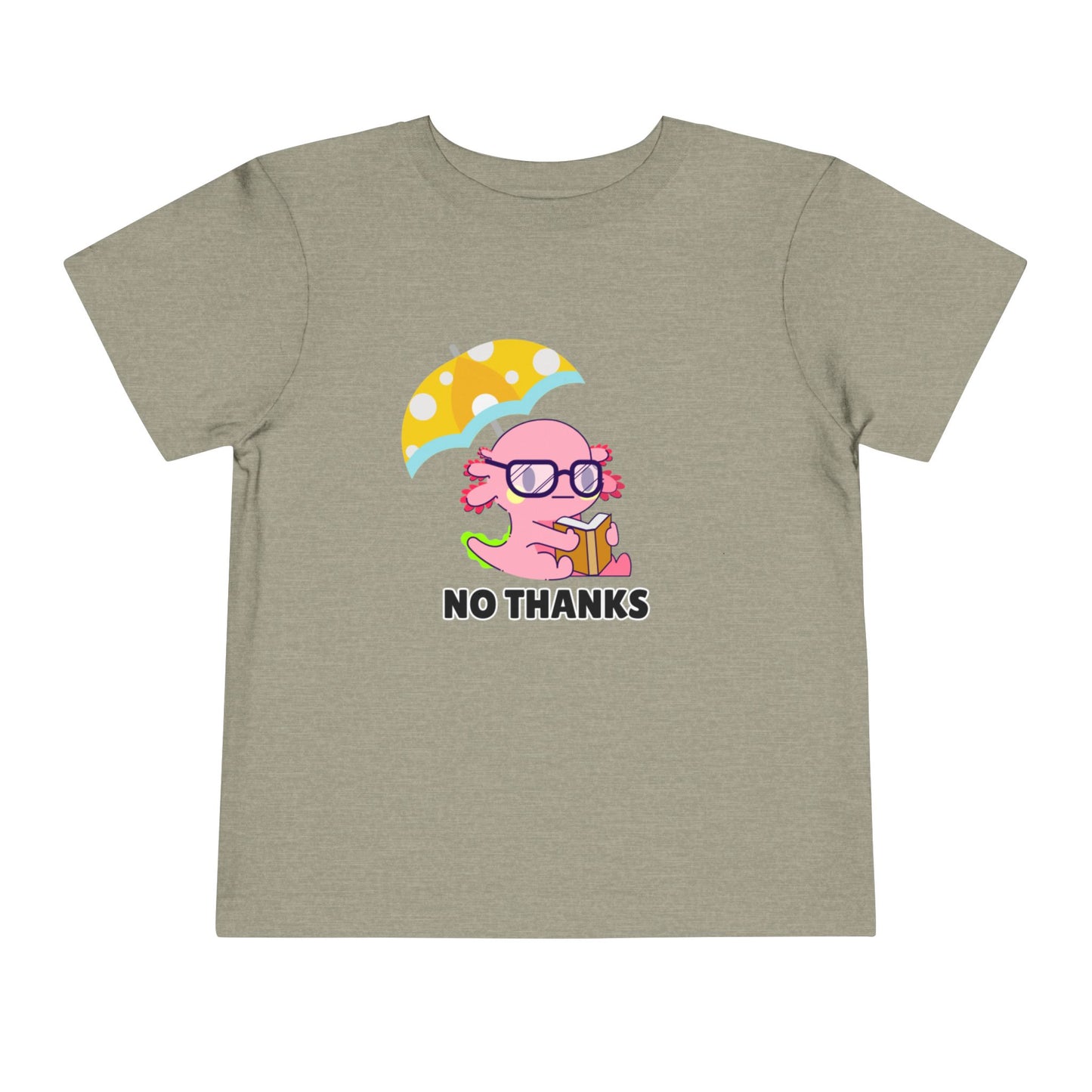 Toddler Sizes: Axolotl "No Thanks" Umbrella T-Shirt, Playful Toddler Tee - 'No Thanks' | Cute Kids Shirt, Funny Toddler Gift, Summer T-Shirt, Casual Wear, Kid's Clothing
