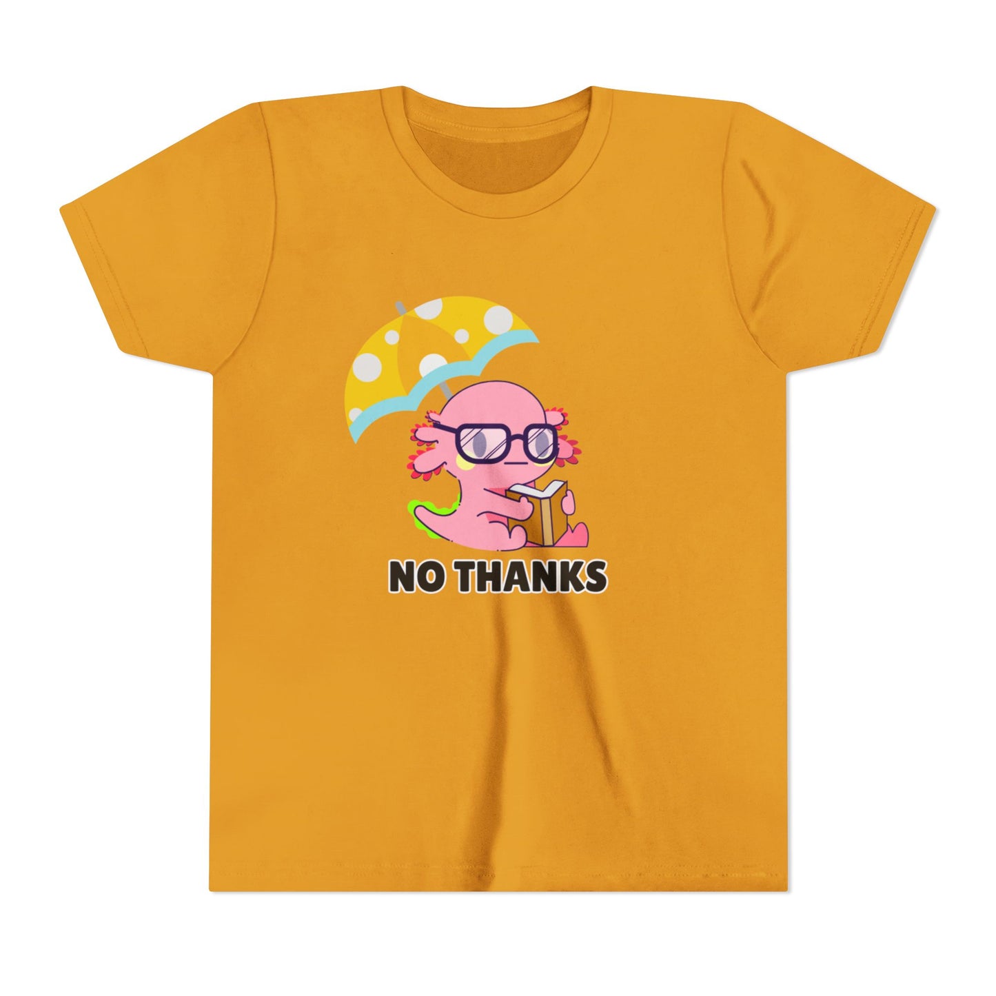 Axolotl "No Thanks" Umbrella Youth Short Sleeve Tee