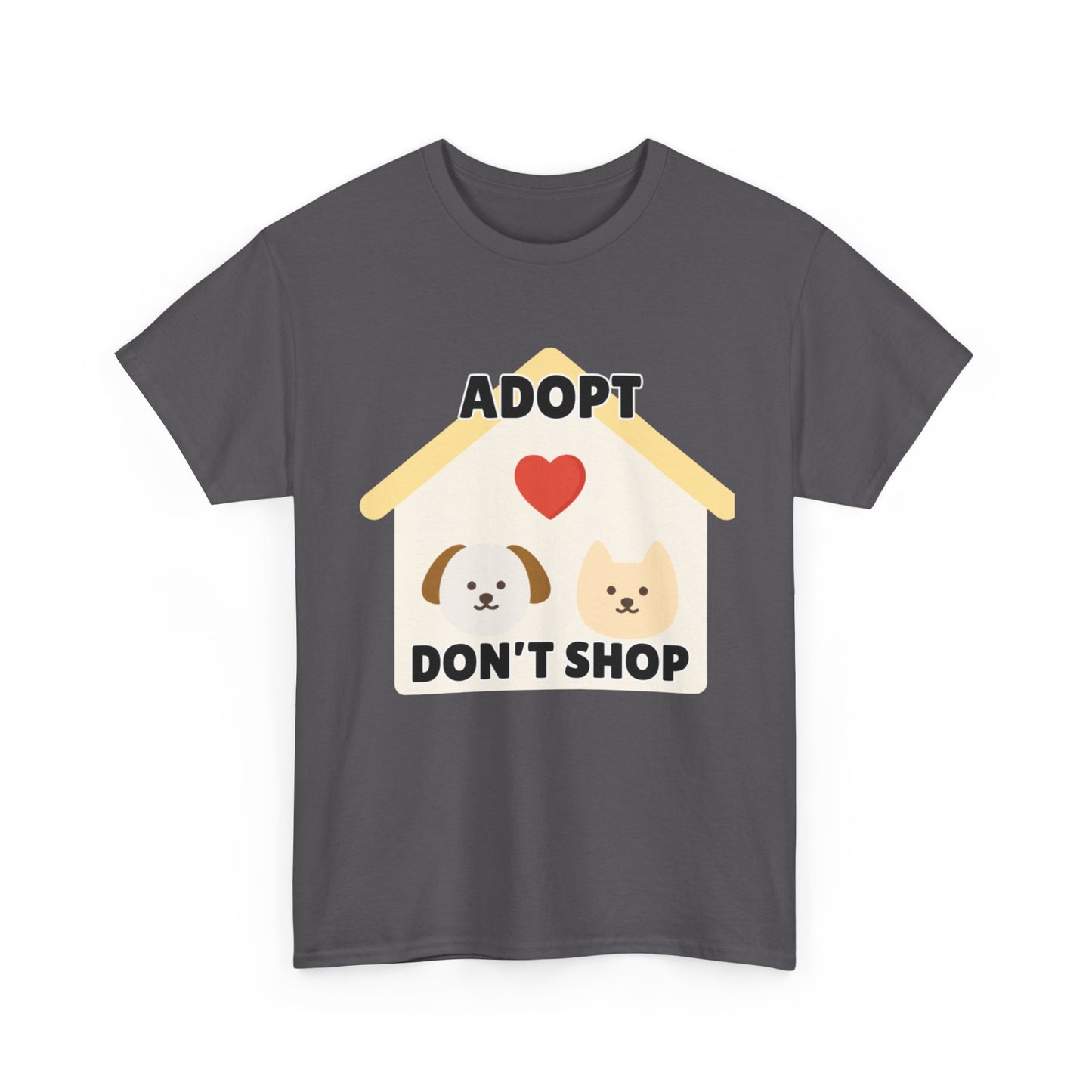 Adult Sizes: Adopt Don't Shop Tee, Animal Lover T-Shirt, Animal Rescue Pet Adoption Awareness Shirt, Unisex Cotton T-Shirt, Gift for Dog Lovers