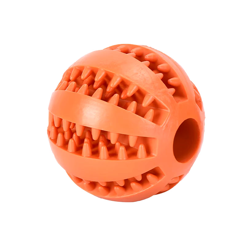 Pet Dog Toys Natural Rubber Food Ball Toy Soft Tooth Clean Treat Ball for Small Dog Cat Interactive Elasticity Puppy Chew Toy