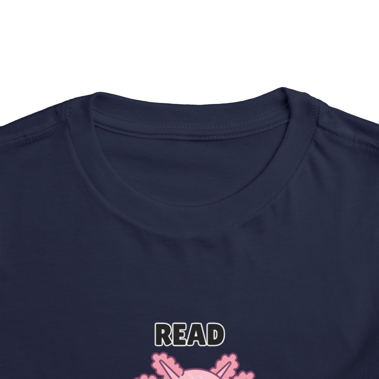 Toddler Sizes: Read Alotl Axolotl Cute Toddler Tee - "Read Alotl" Design, Kids' Short Sleeve T-Shirt, Gift for Book Lovers, Fun Reading Apparel, Toddler Gift Idea