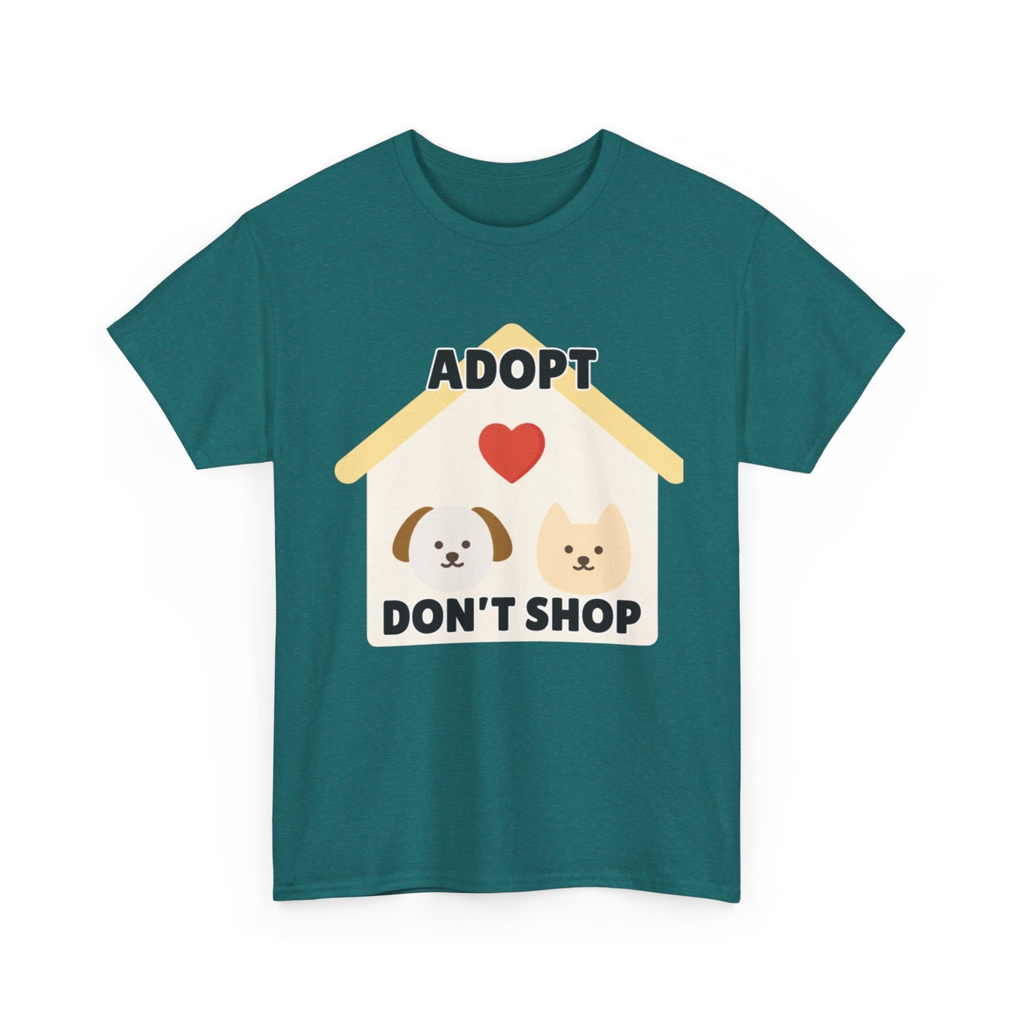 Adult Sizes: Adopt Don't Shop Tee, Animal Lover T-Shirt, Animal Rescue Pet Adoption Awareness Shirt, Unisex Cotton T-Shirt, Gift for Dog Lovers