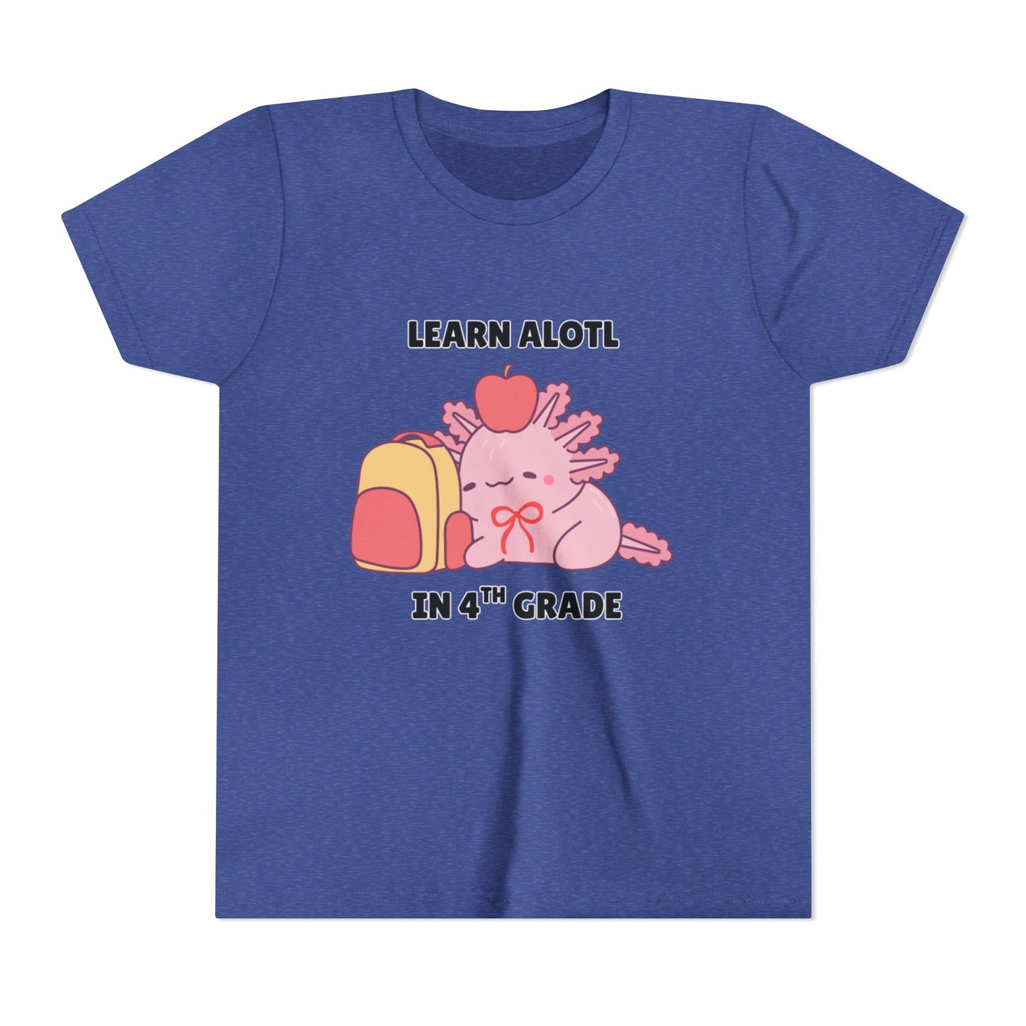 Learn Alotl in -- Grade (Customizable) Axolotl Back to School Youth Short Sleeve Tee