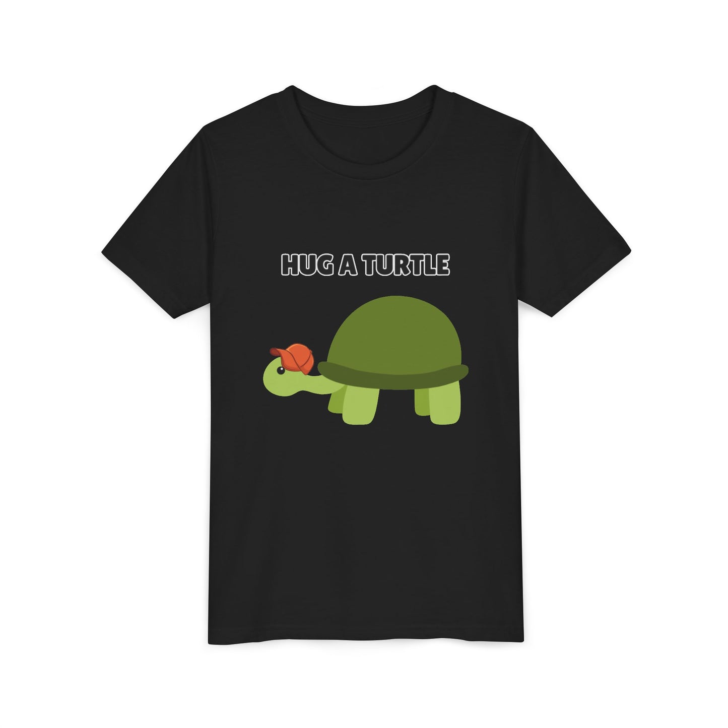 Hug a Turtle Youth Tee - Fun Nature Shirt, Children's Gift, Green Turtle Art, Ocean Conservation, Cute Animal Shirt