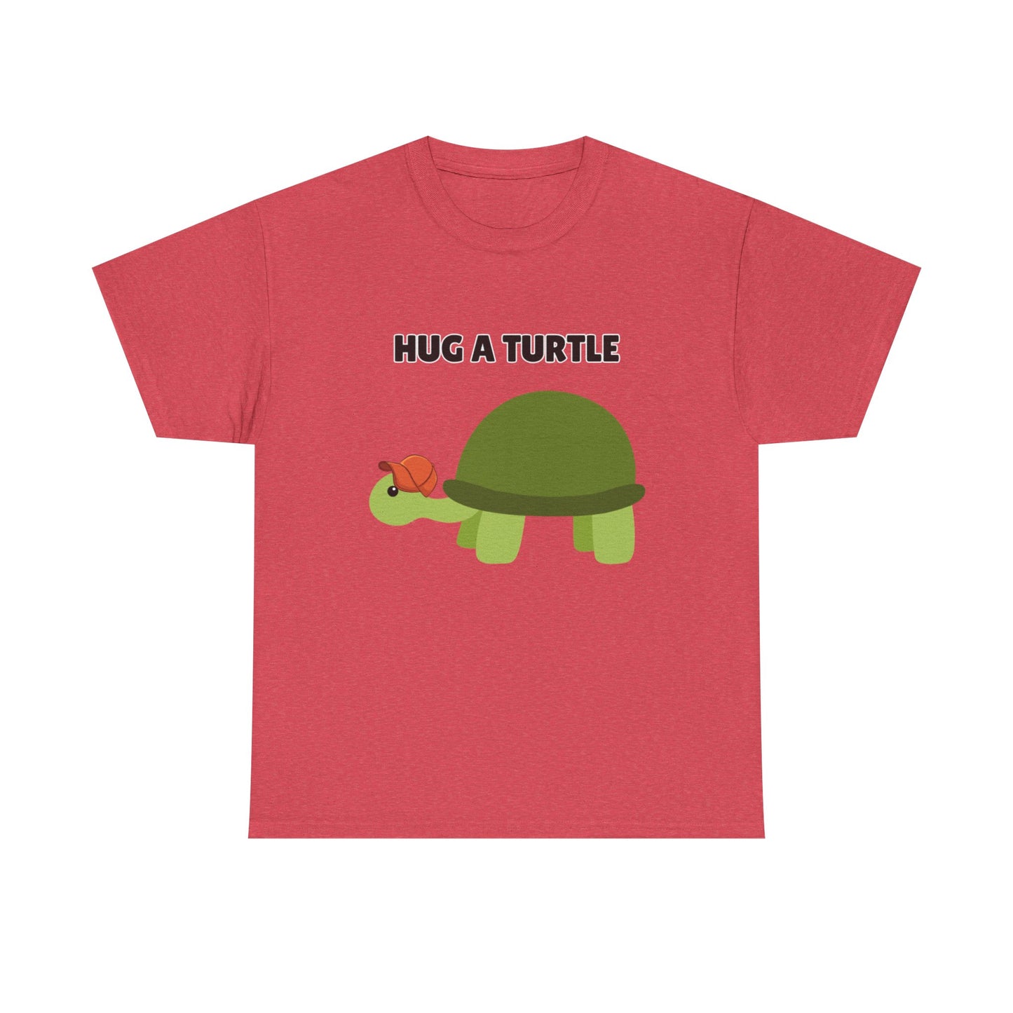 Adult Sizes: Hug a Turtle Unisex Tee | Cute Animal Shirt, Eco-Friendly Fashion, Turtle Lover Gift, Sustainable Apparel, Fun Graphic Tee