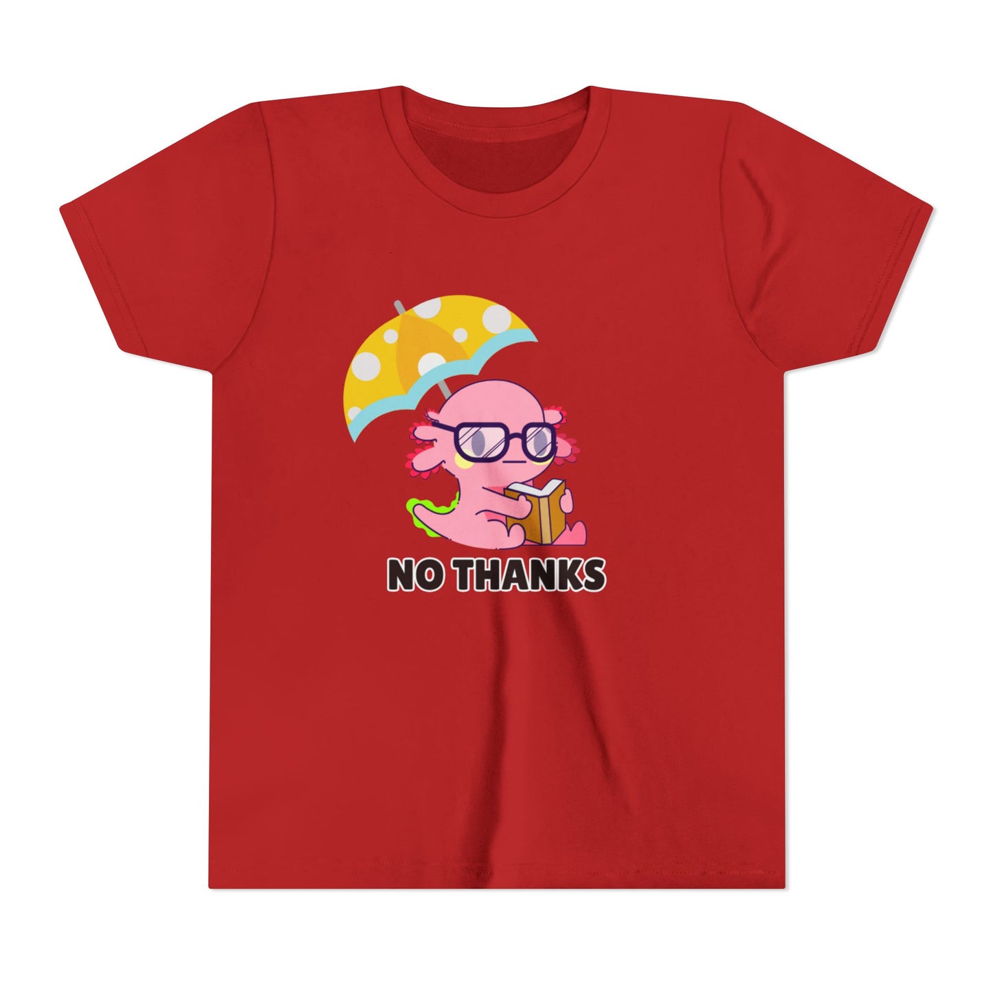 Axolotl "No Thanks" Umbrella Youth Short Sleeve Tee