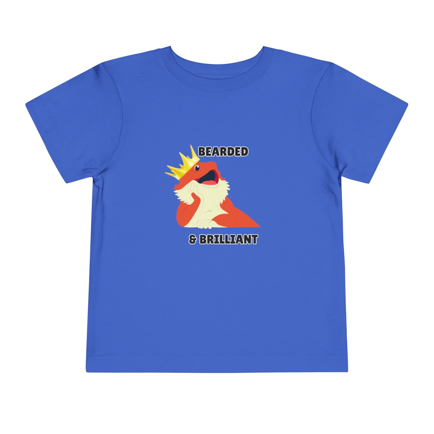 Toddler Sizes: Bearded & Brilliant Bearded Dragon Crown Toddler Tee - Fun Kids Reptile T-Shirt, Playdate Outfit, Unique Toddler Fashion, Cute Child's Clothing