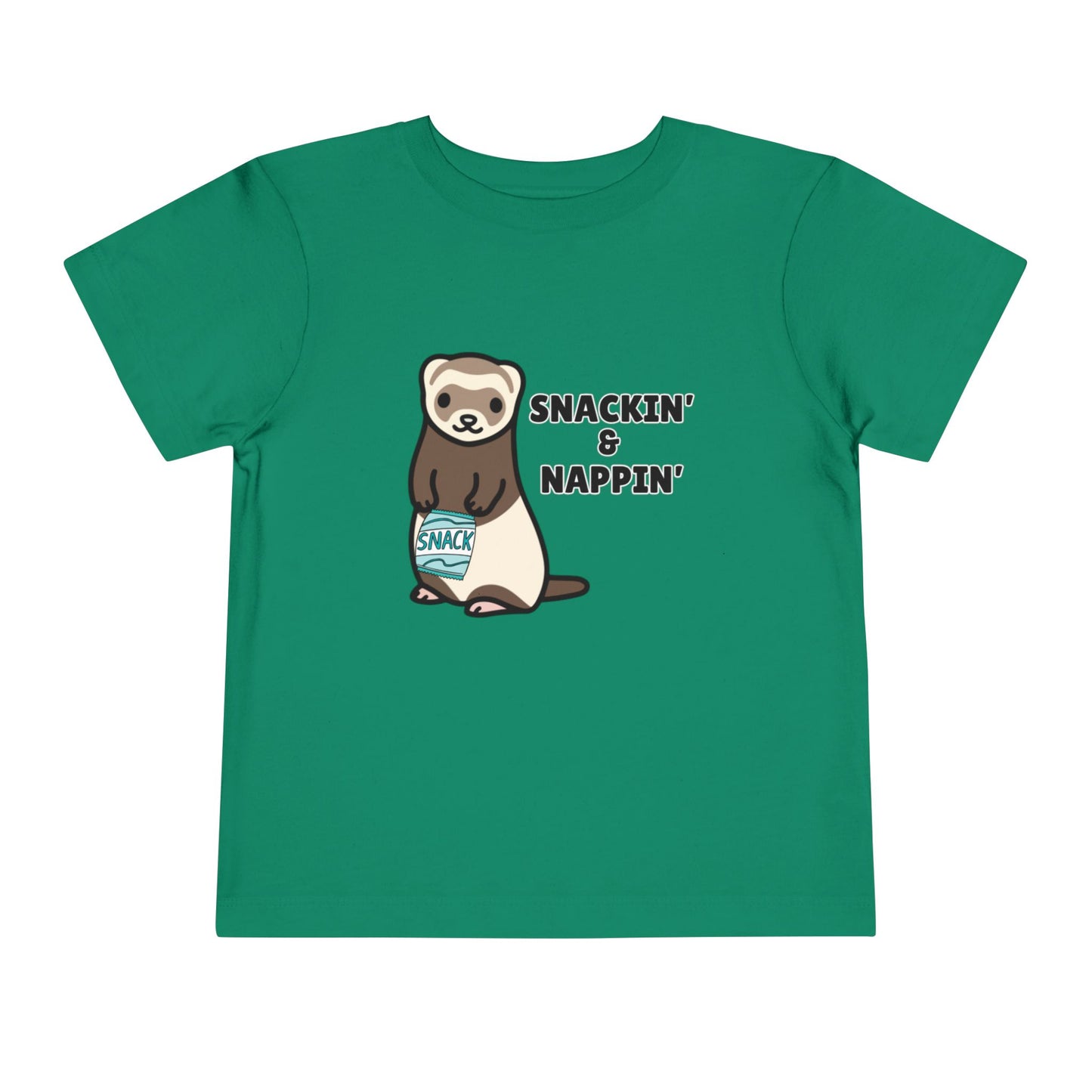 Toddler Sizes: Snackin' and Nappin' Ferret T-Shirt, Adorable Toddler Tee - Snackin' & Nappin', Ferrets, Snacks, Cute Kids Shirt, Birthday Gift, Nursery Wear, Fun Toddler Apparel