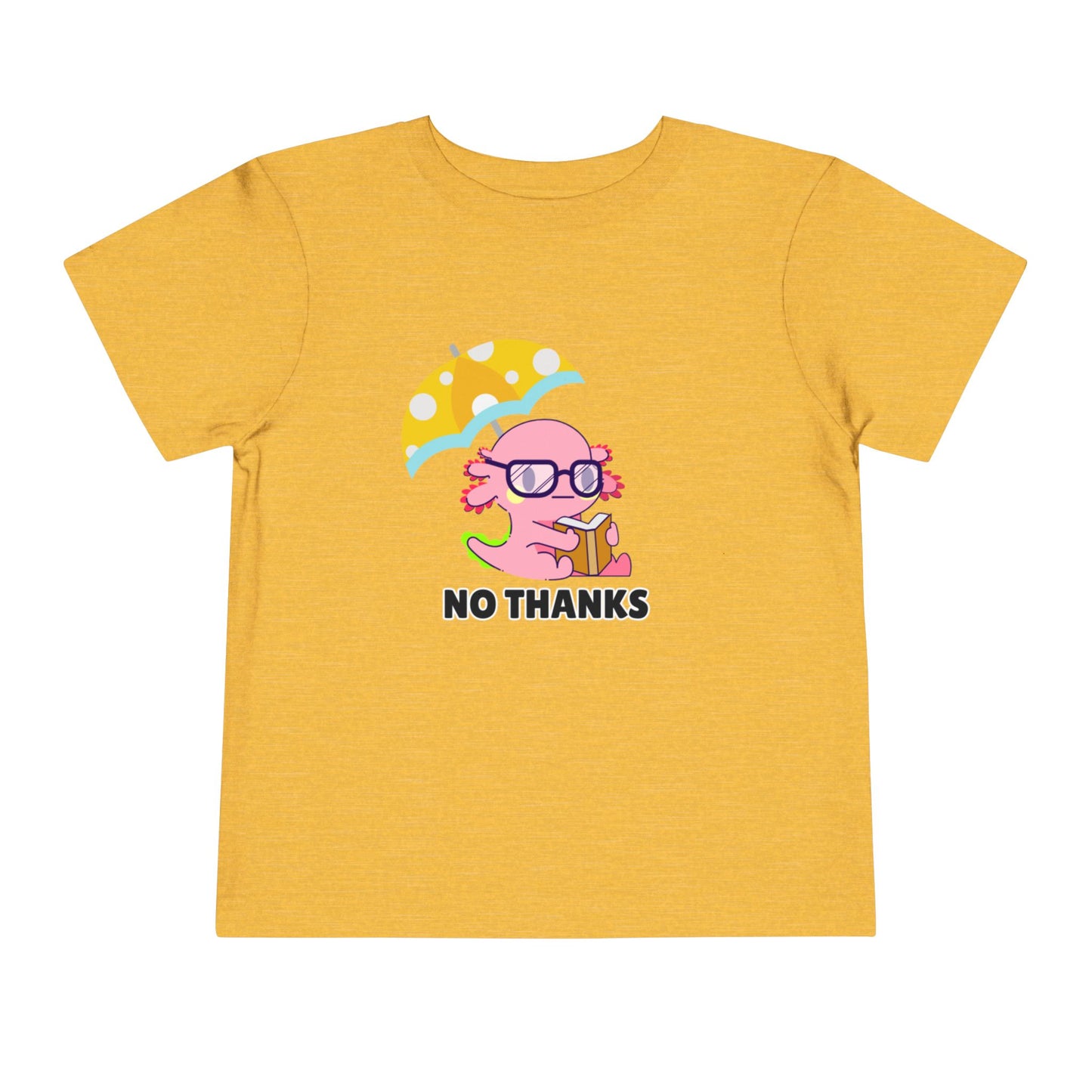 Toddler Sizes: Axolotl "No Thanks" Umbrella T-Shirt, Playful Toddler Tee - 'No Thanks' | Cute Kids Shirt, Funny Toddler Gift, Summer T-Shirt, Casual Wear, Kid's Clothing