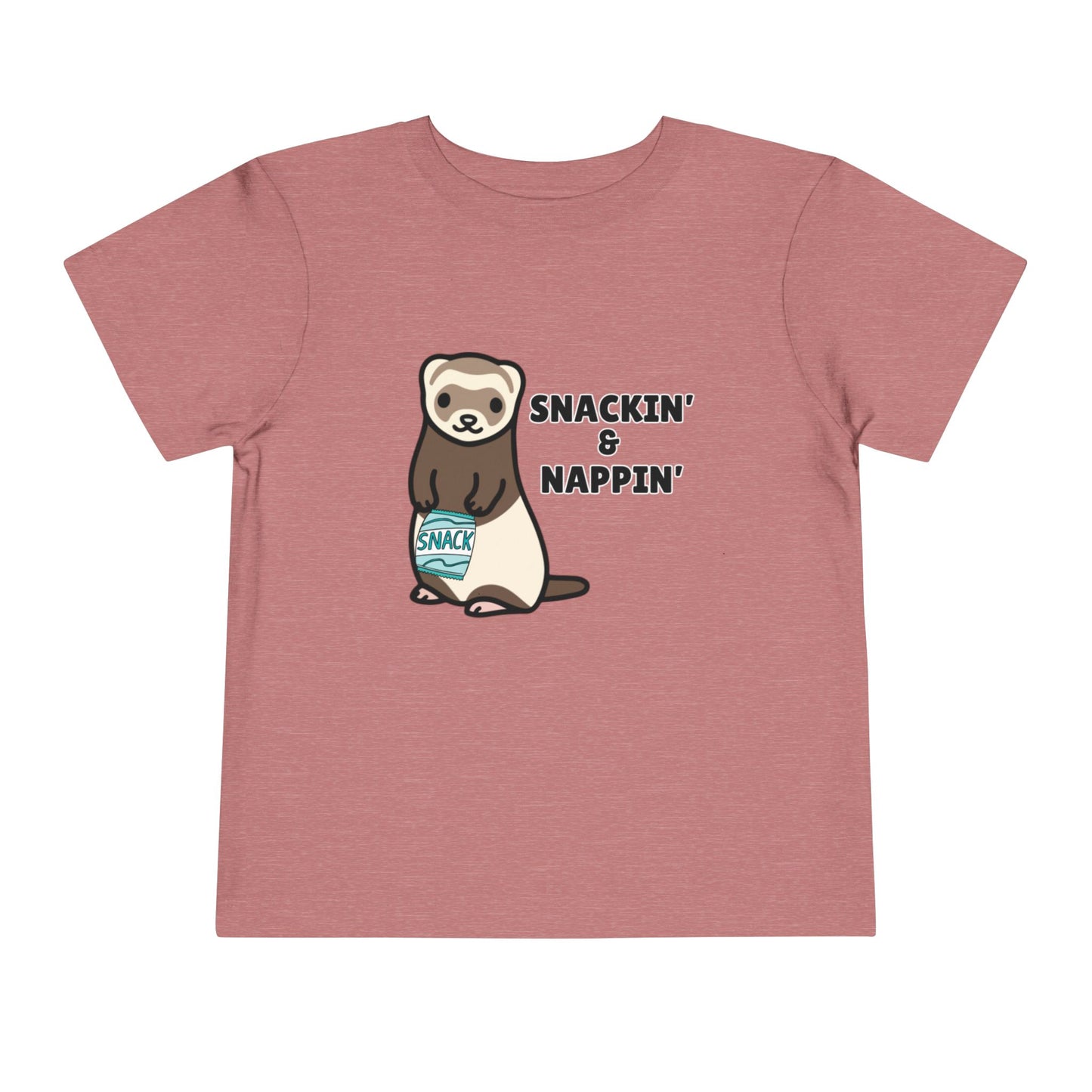 Toddler Sizes: Snackin' and Nappin' Ferret T-Shirt, Adorable Toddler Tee - Snackin' & Nappin', Ferrets, Snacks, Cute Kids Shirt, Birthday Gift, Nursery Wear, Fun Toddler Apparel